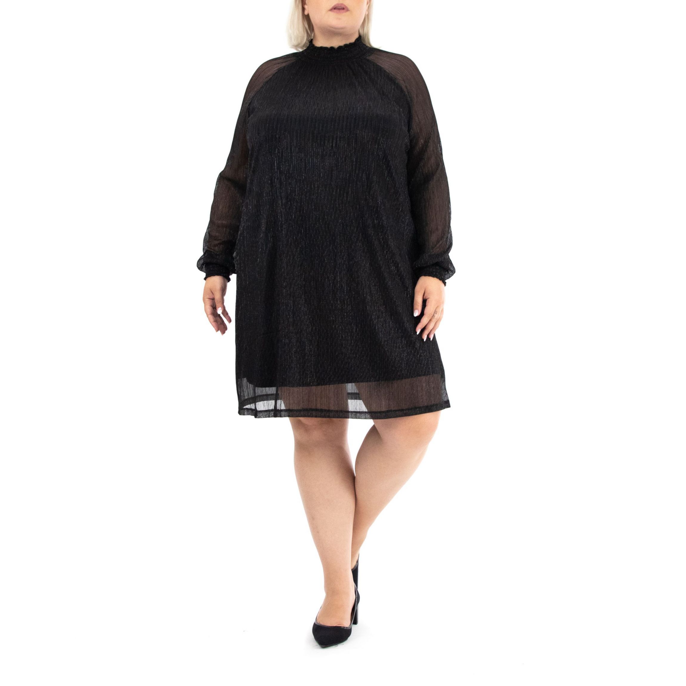 belk black prom dresses Black Sparkly Prom Dress with Puffed Sleeve 22290 Black / US8