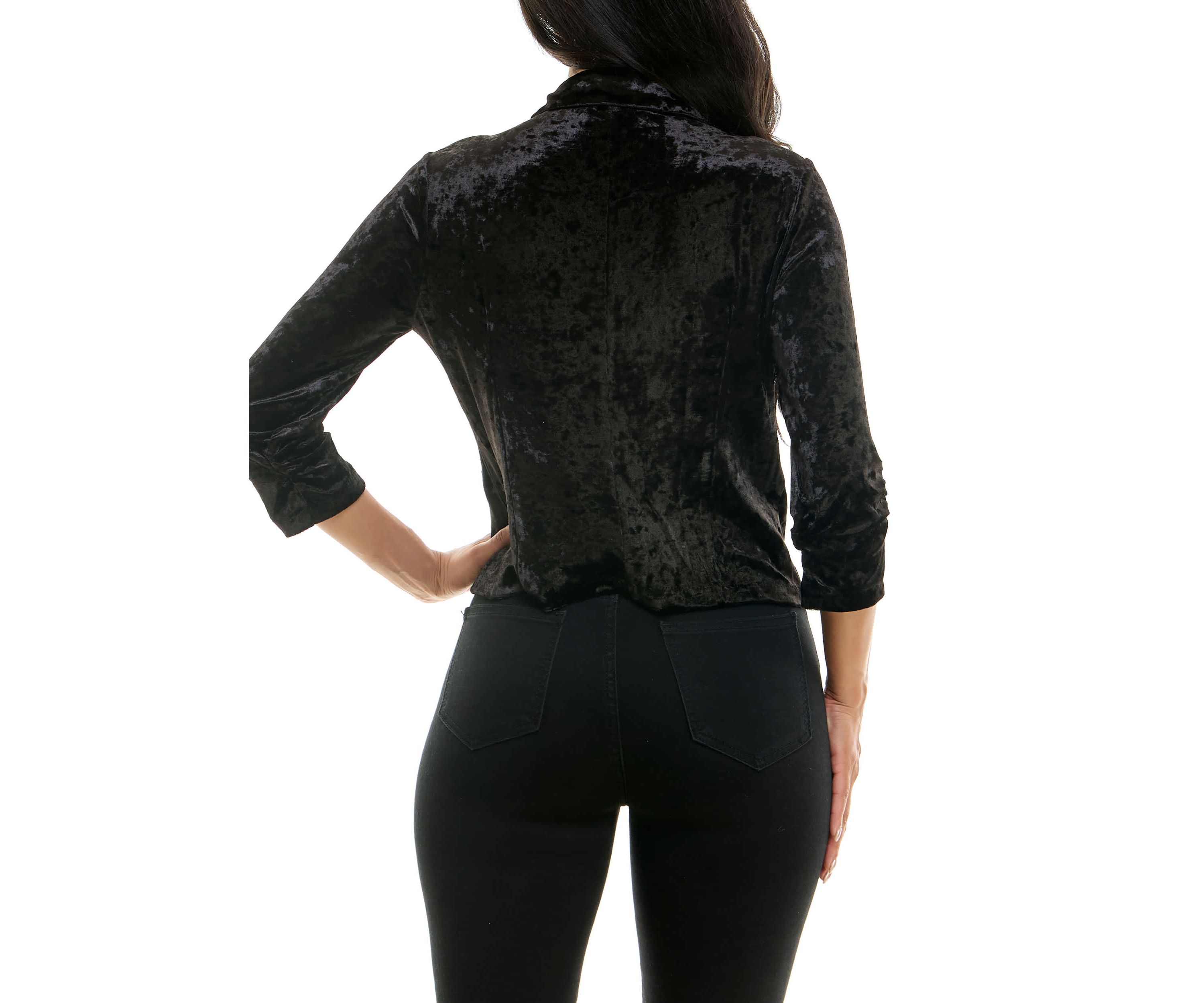 Crop button blazer