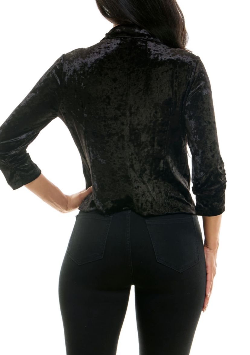 Crop button blazer