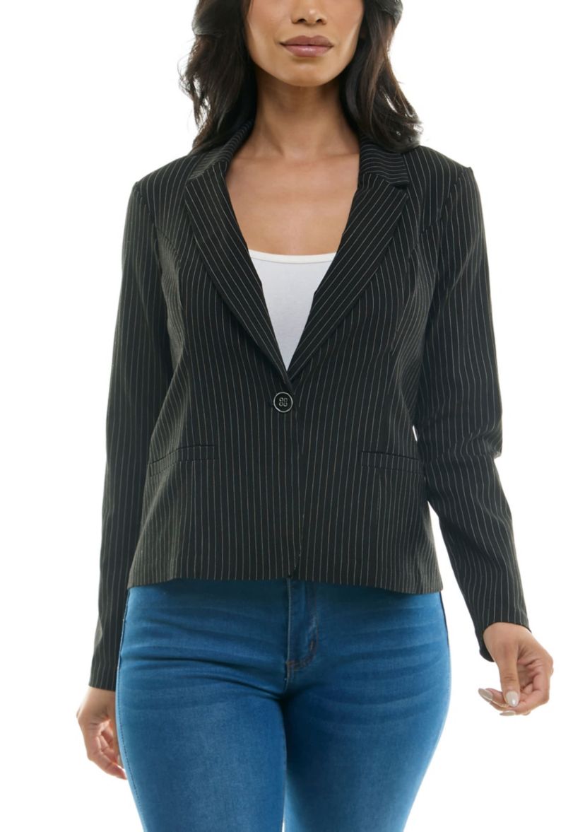 Crop button blazer