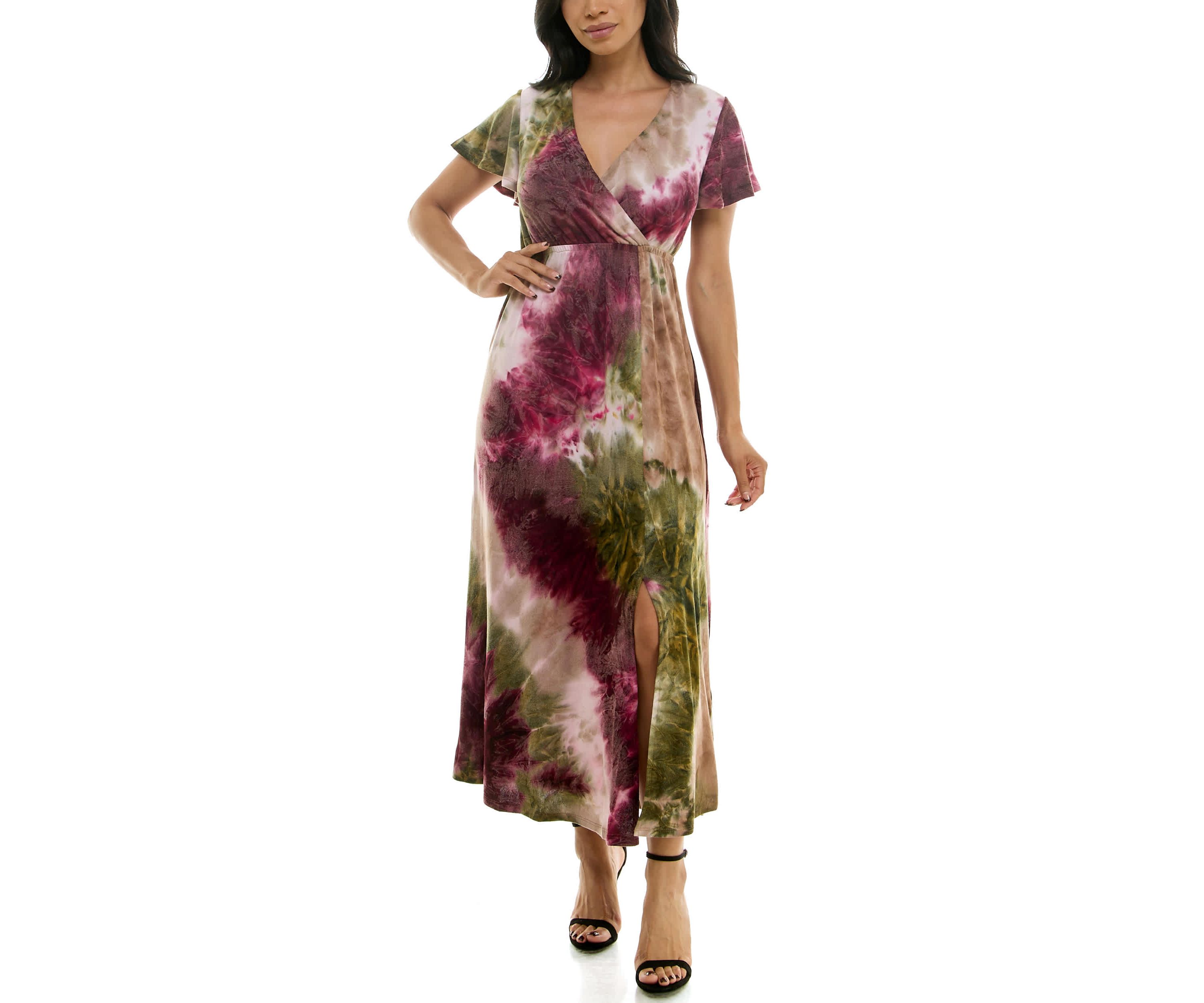 Flutter sleeve maxi dress