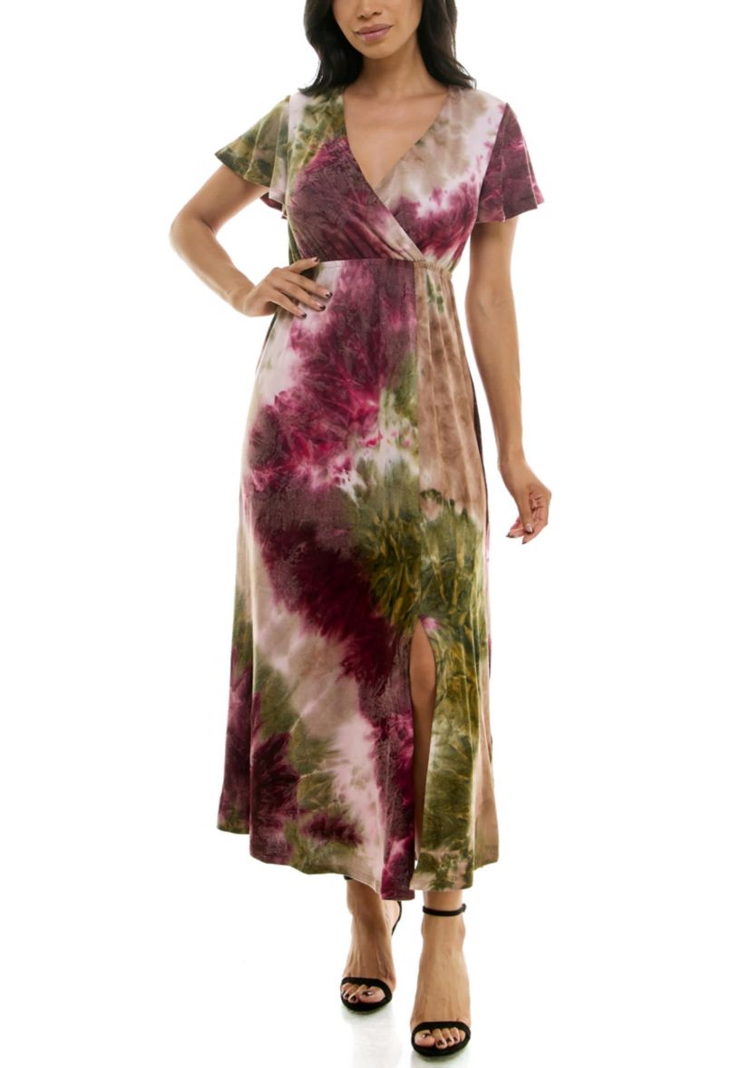 Flutter sleeve maxi dress