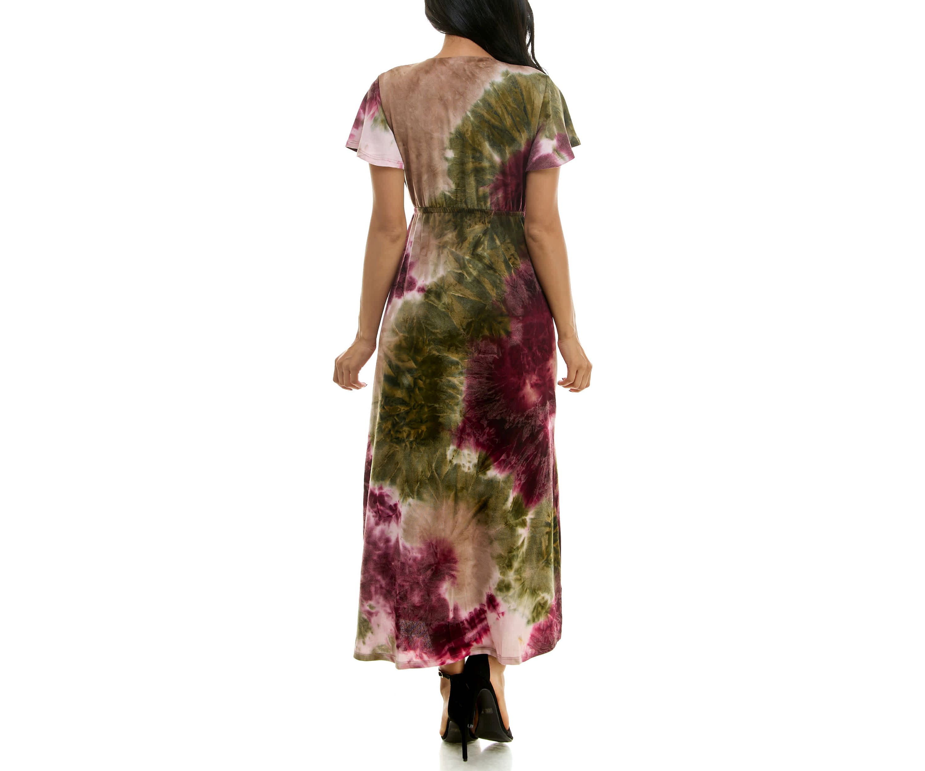 Flutter sleeve maxi dress