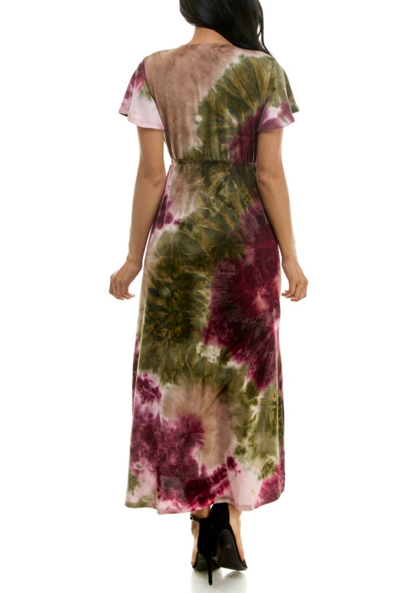 Flutter sleeve maxi dress