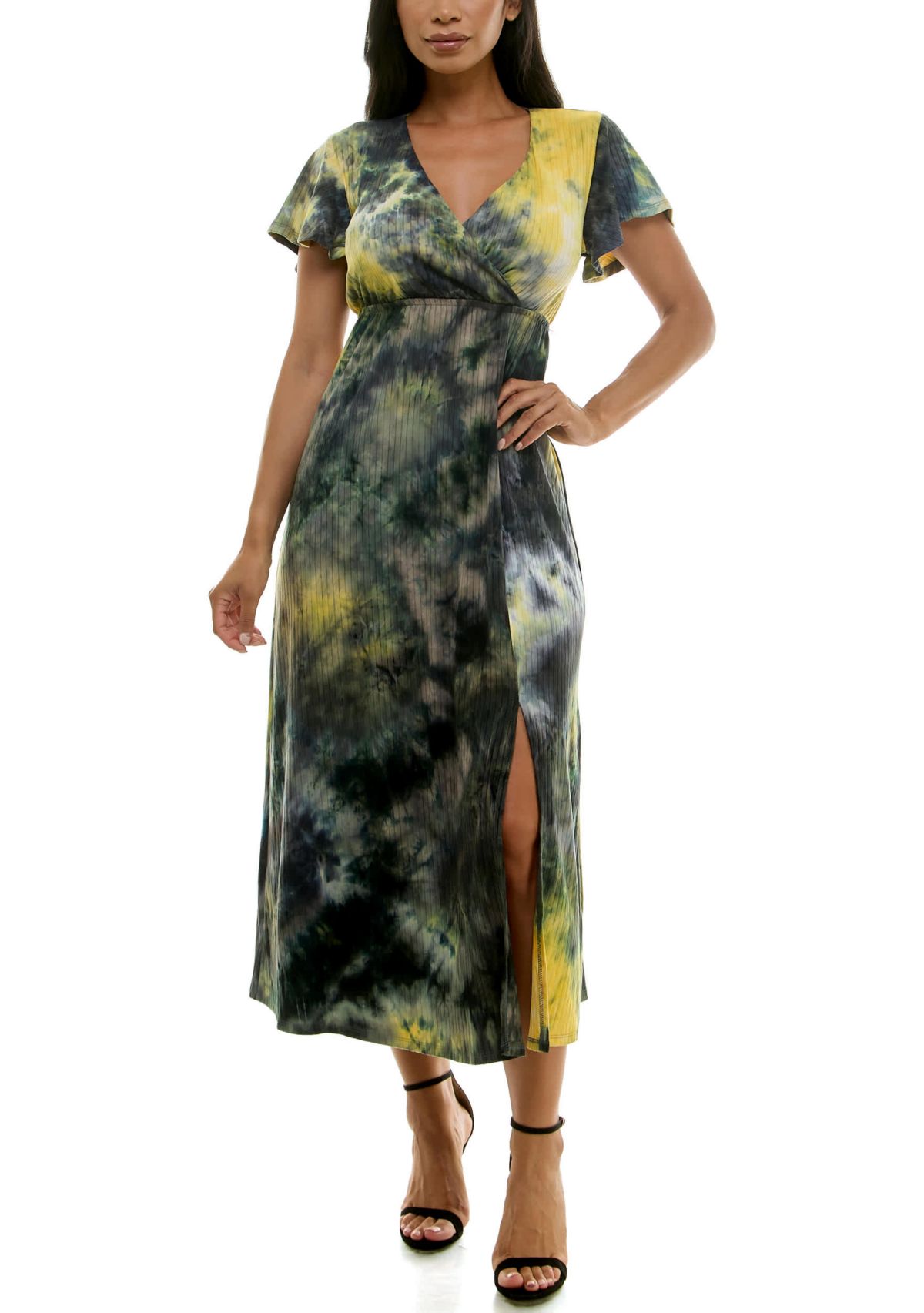 Flutter sleeve maxi dress