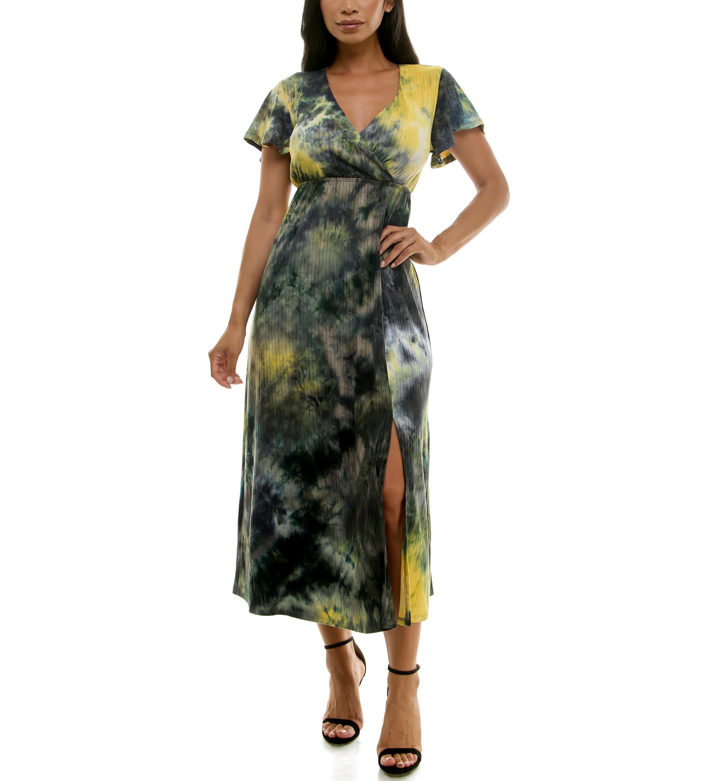 Flutter sleeve maxi dress