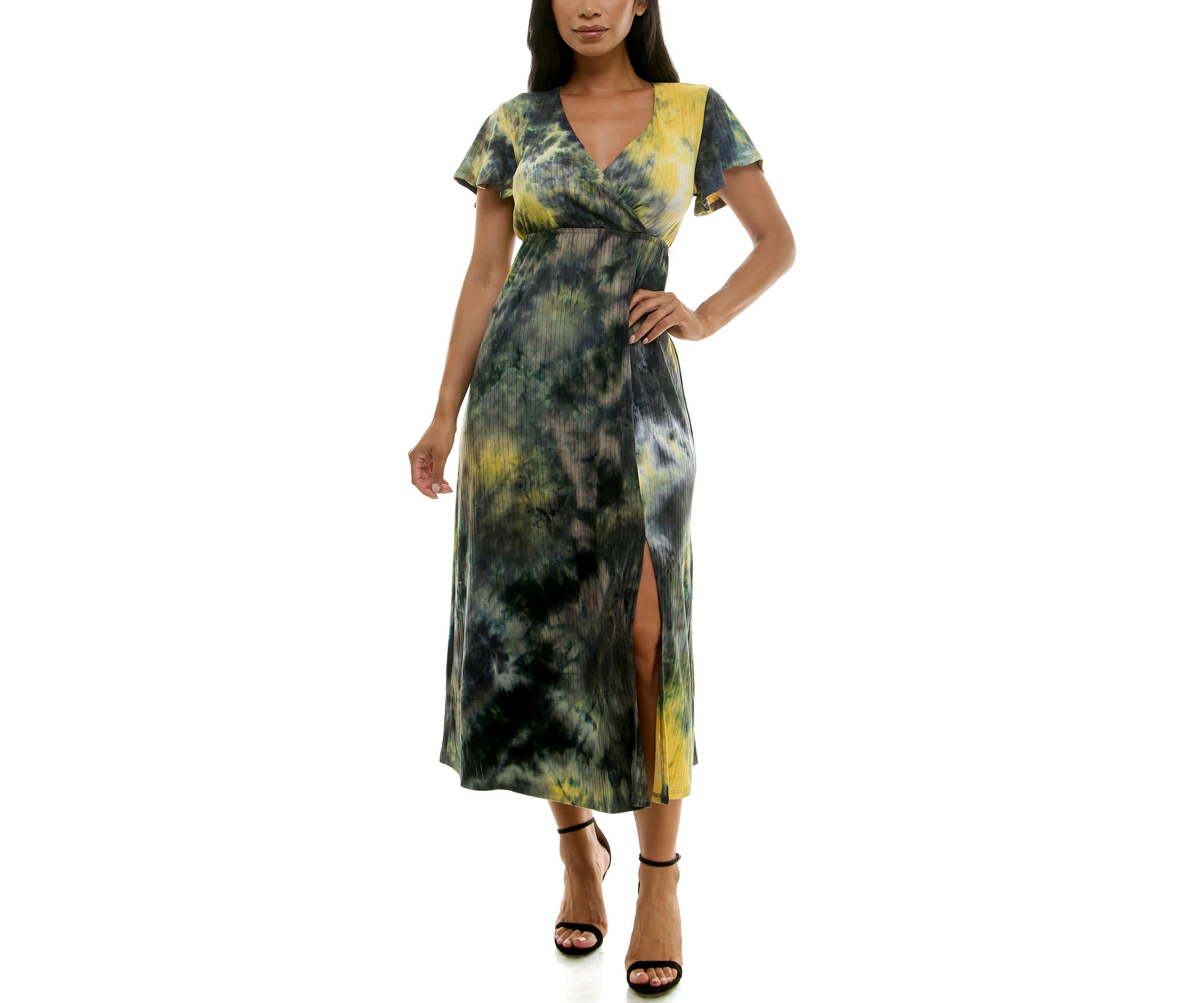 Flutter sleeve maxi dress