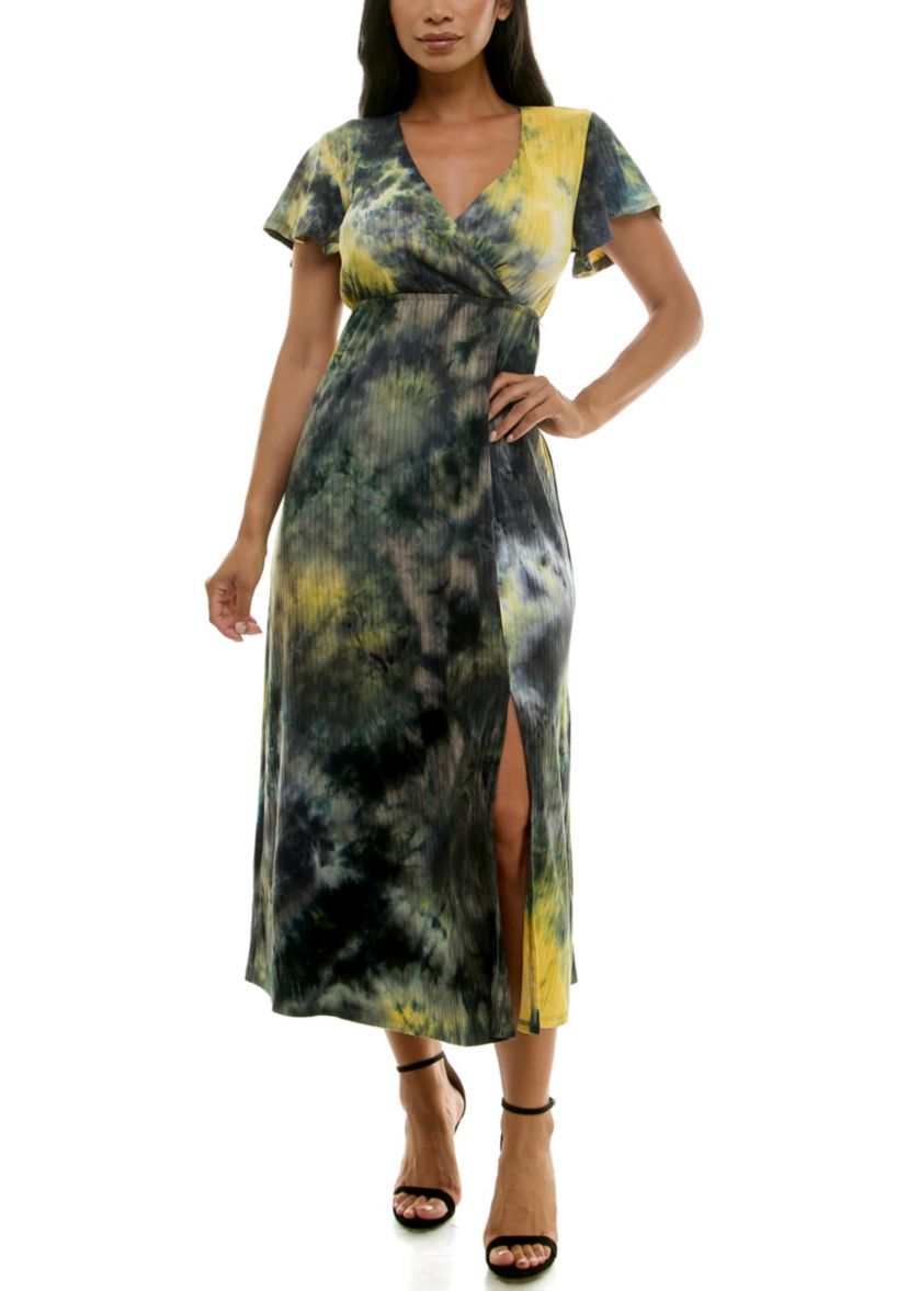 Flutter sleeve maxi dress