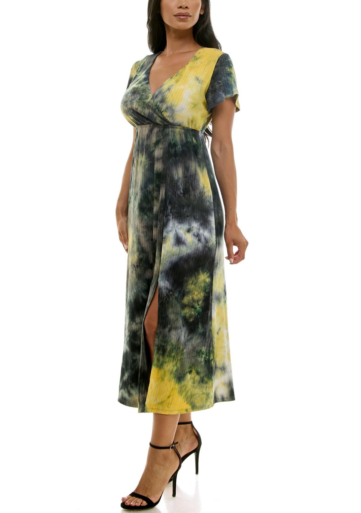 Flutter sleeve maxi dress