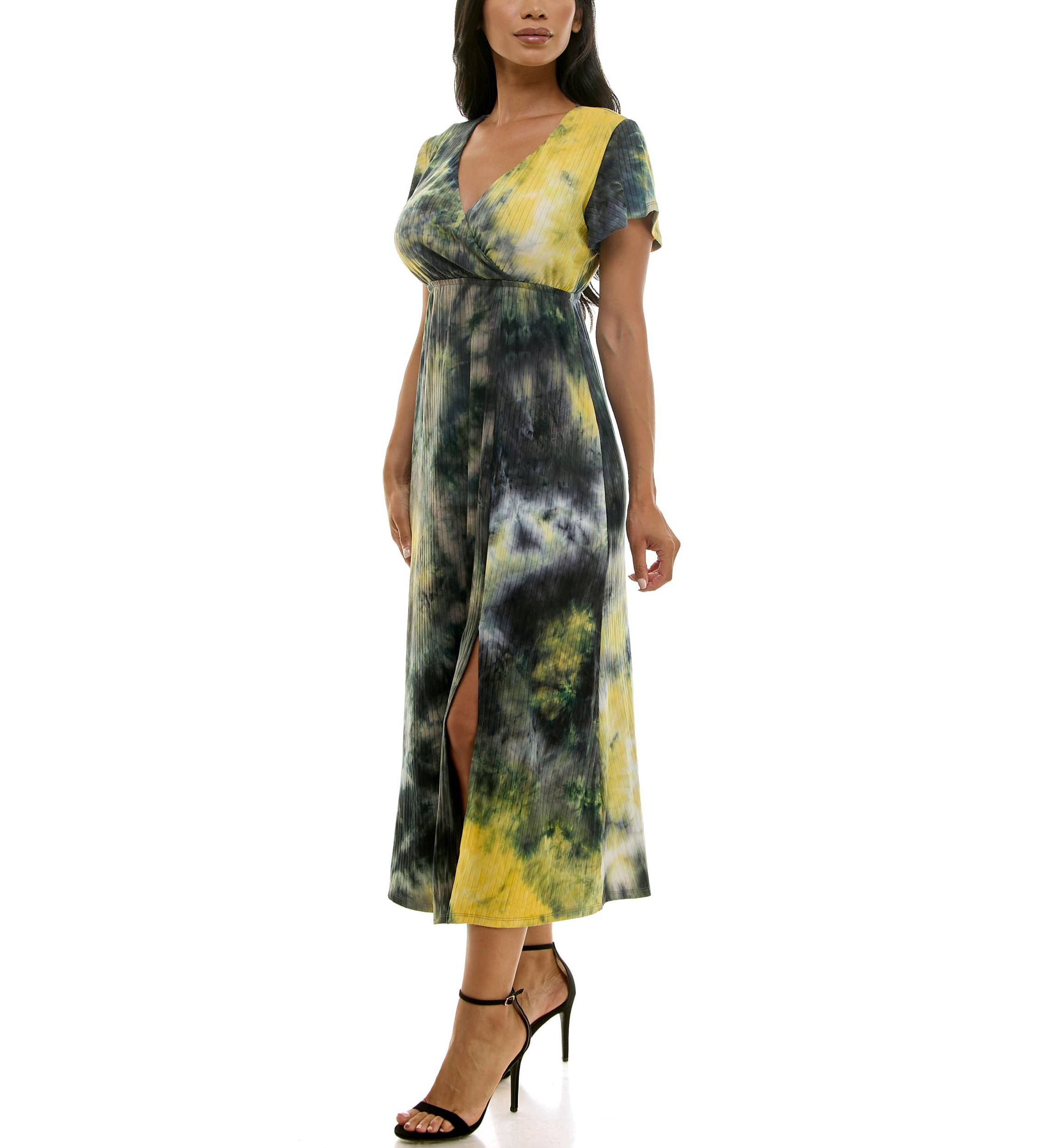 Flutter sleeve maxi dress