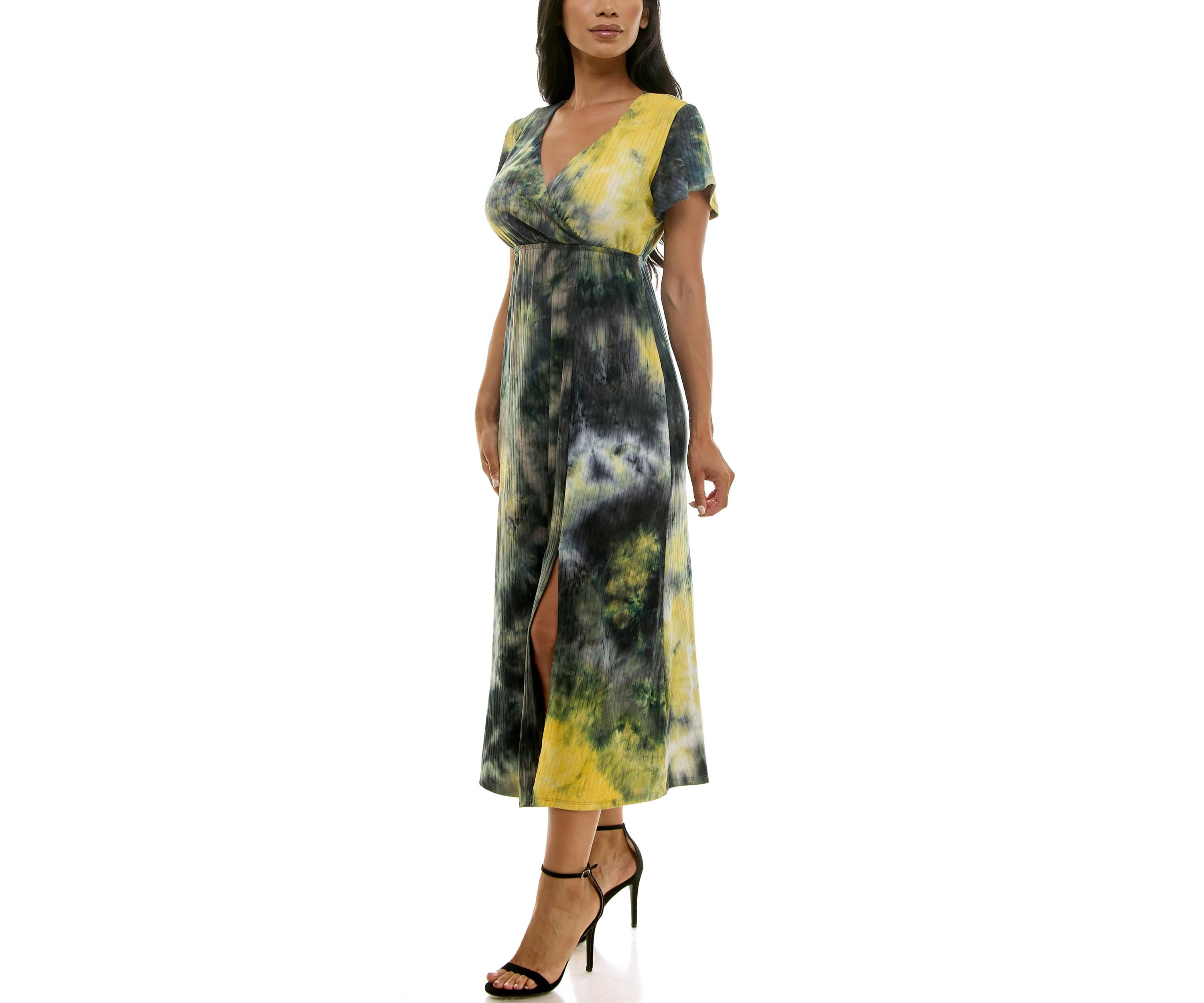 Flutter sleeve maxi dress