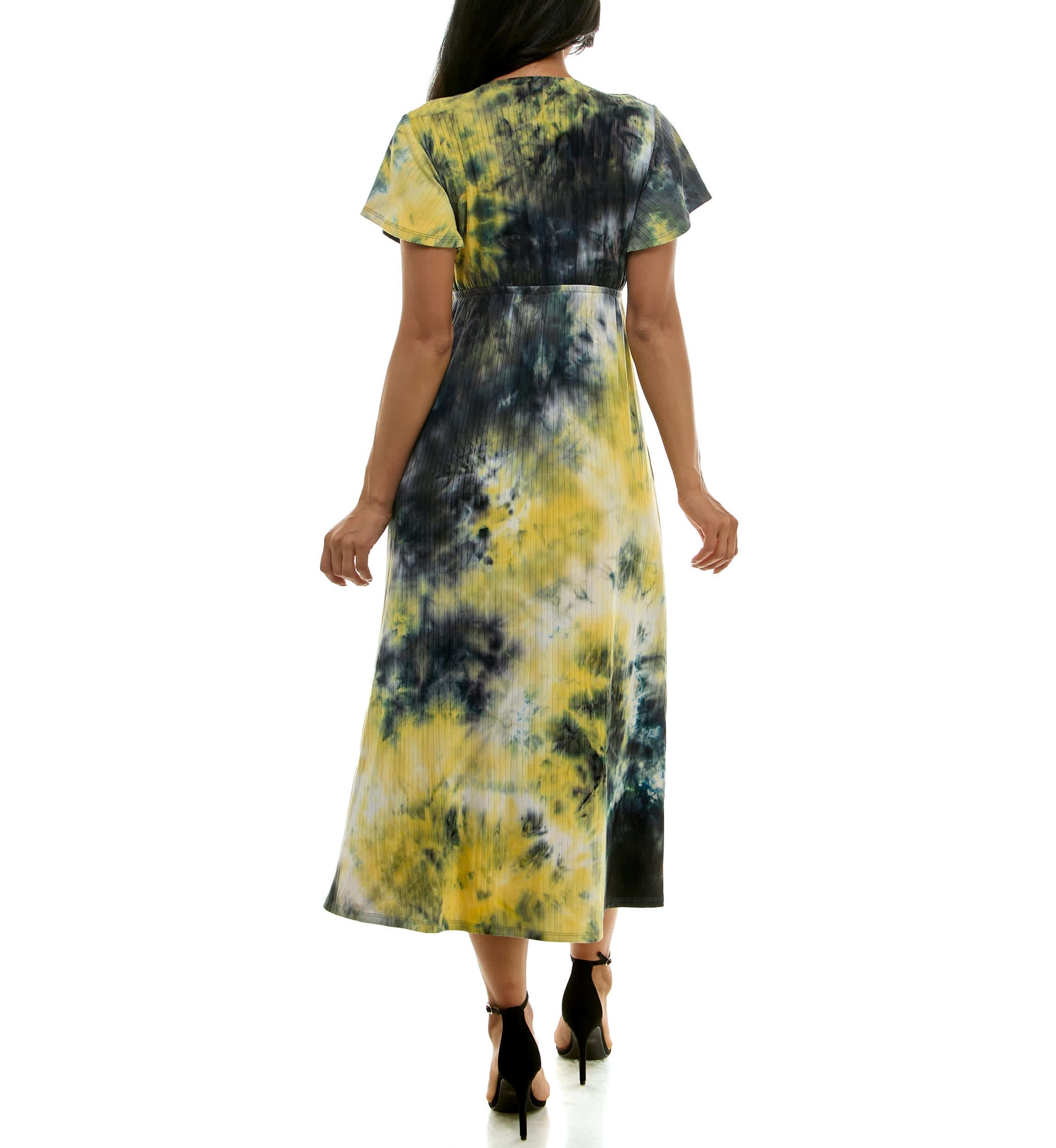 Flutter sleeve maxi dress