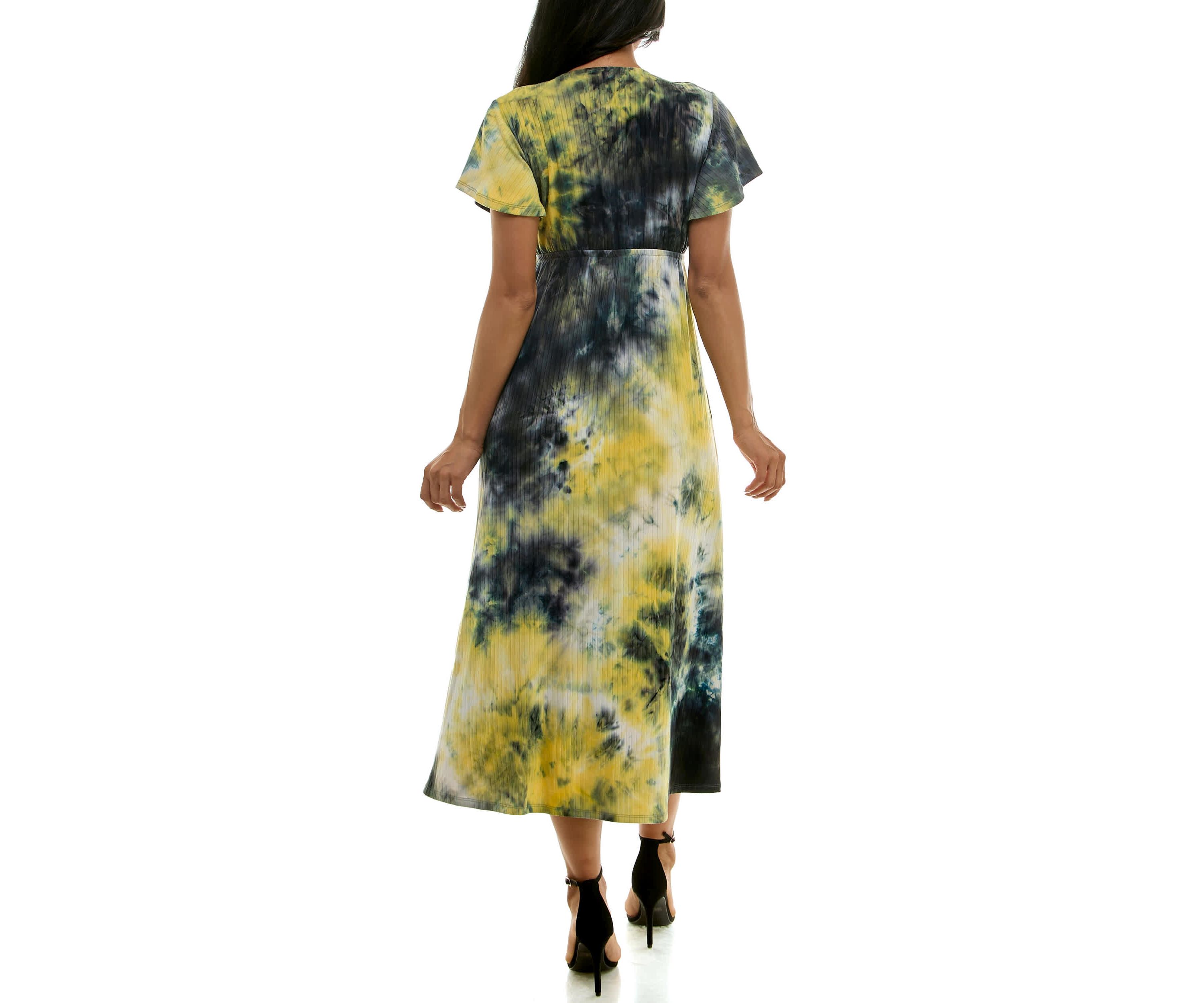 Flutter sleeve maxi dress