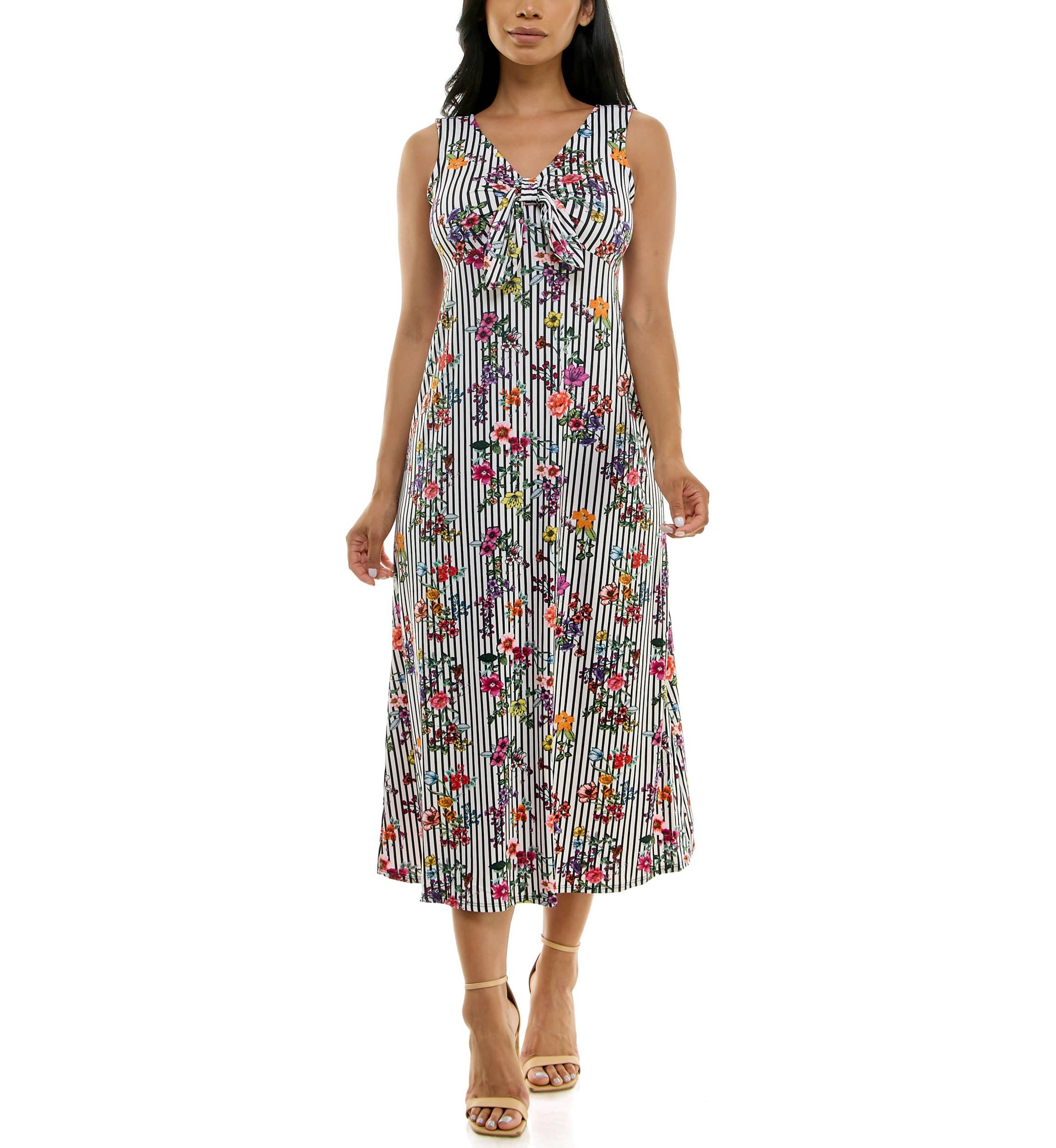 Tie front maxi dress
