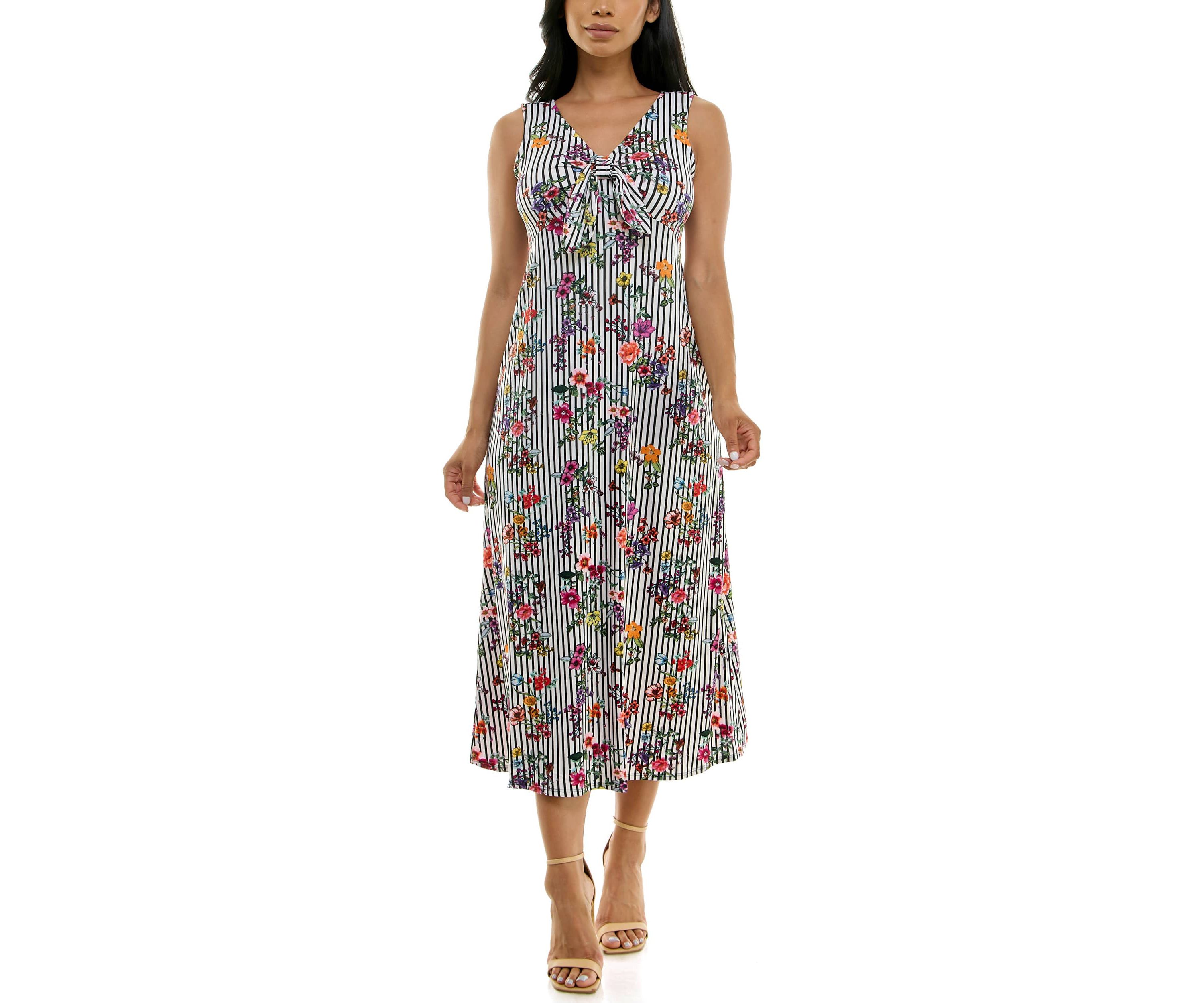 Tie front maxi dress