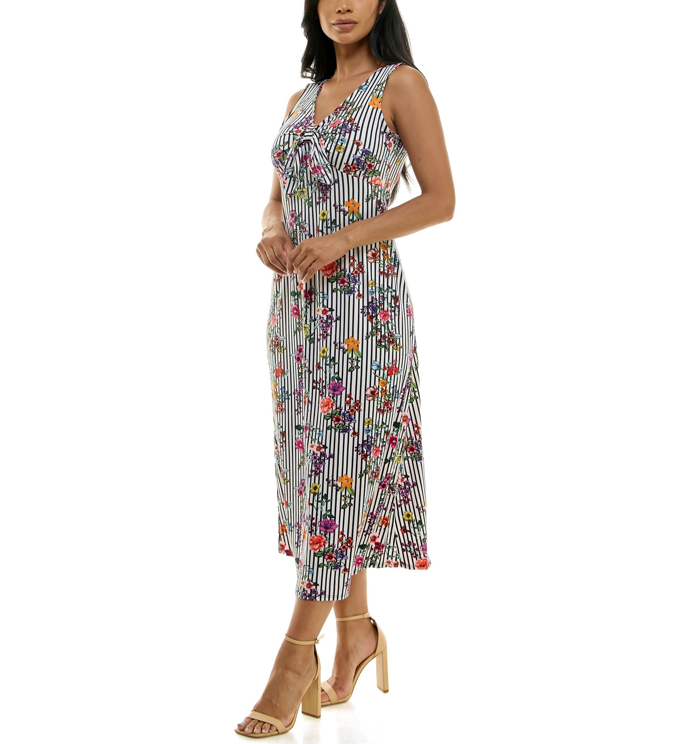 Tie front maxi dress
