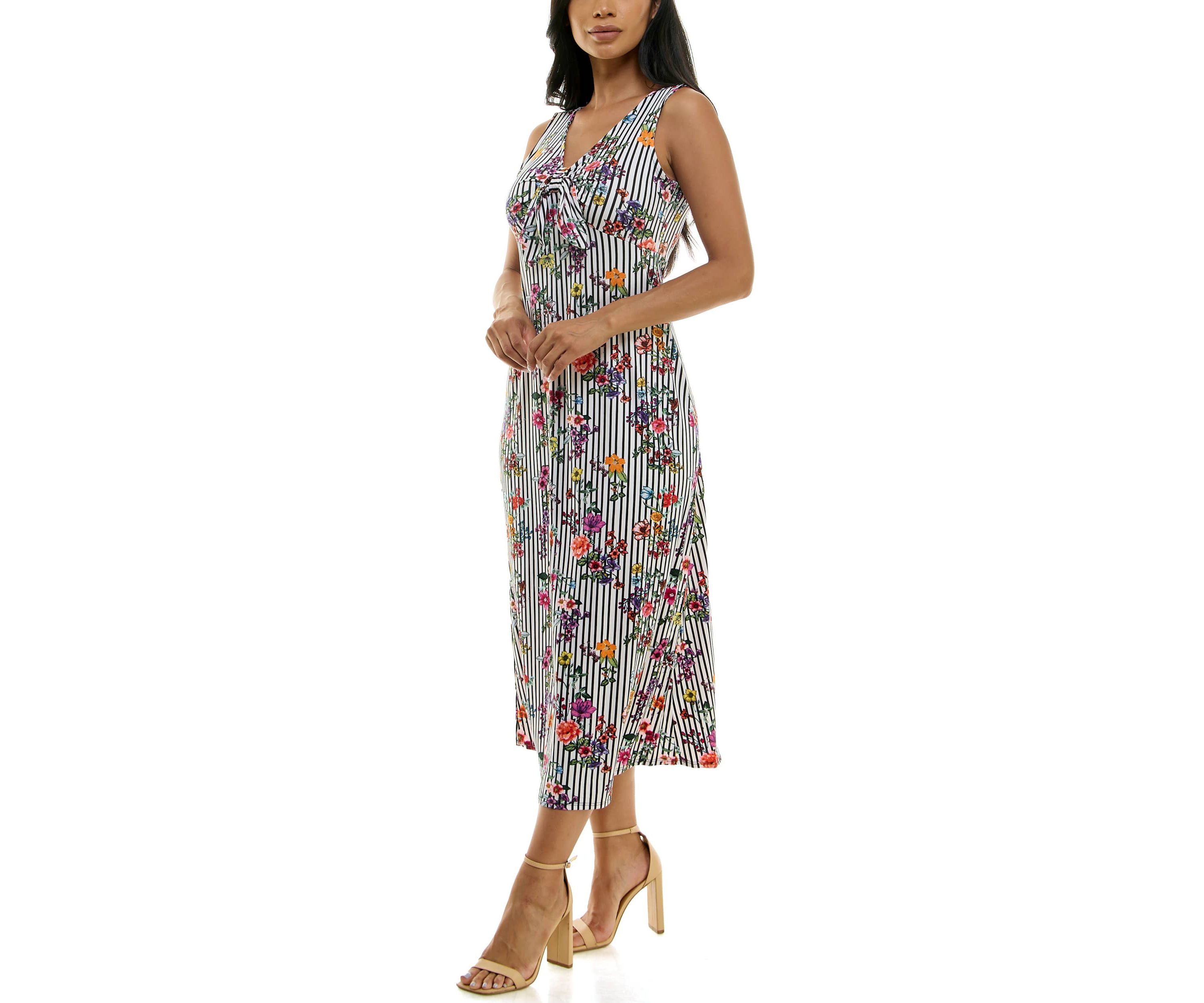 Tie front maxi dress