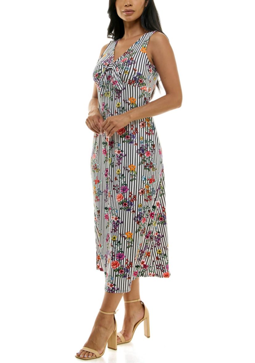 Tie front maxi dress