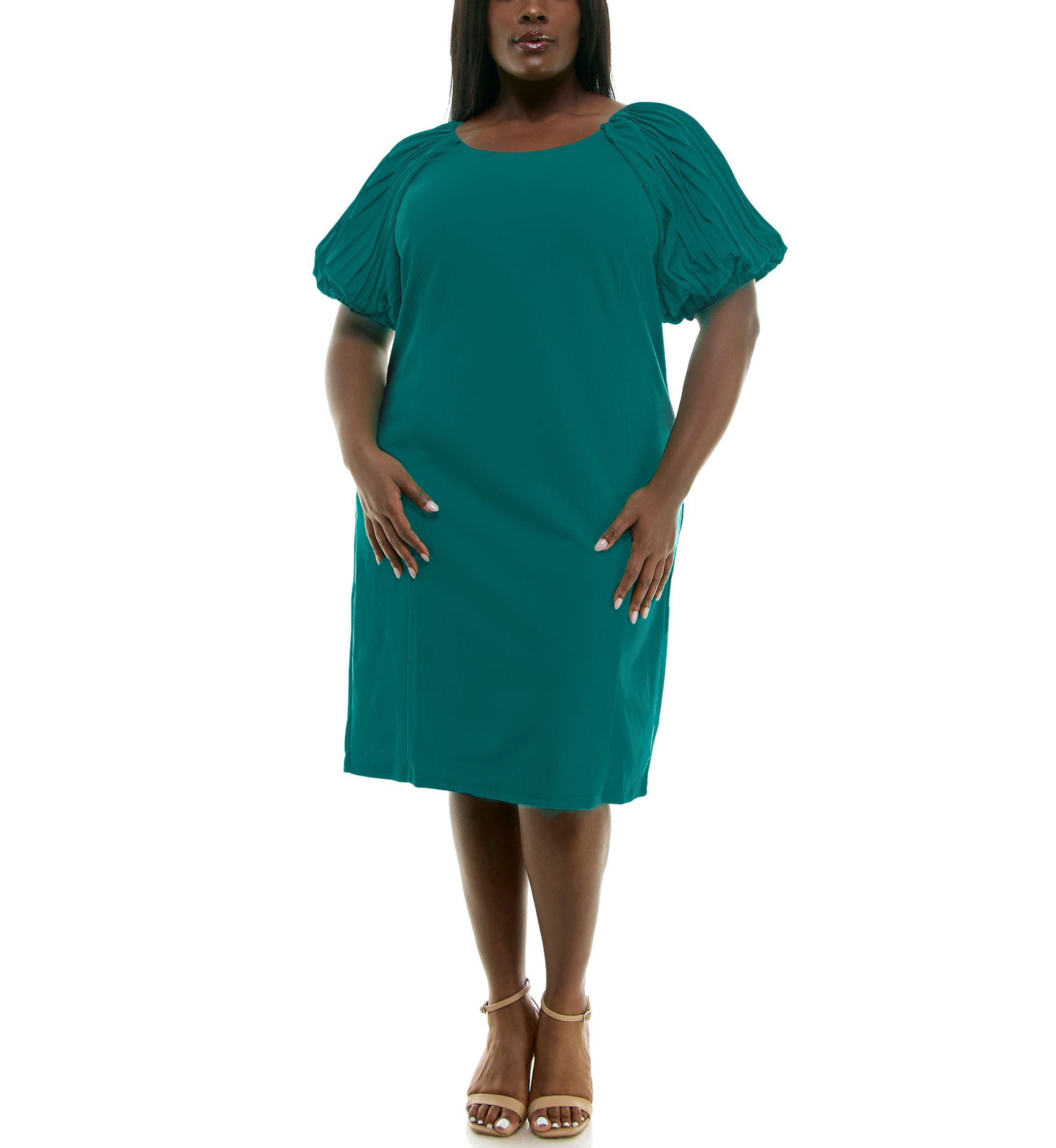 Puff Sleeve Sheath Dress