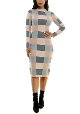 Nina Leonard Women's Casual Mockneck Midi Dress, XL