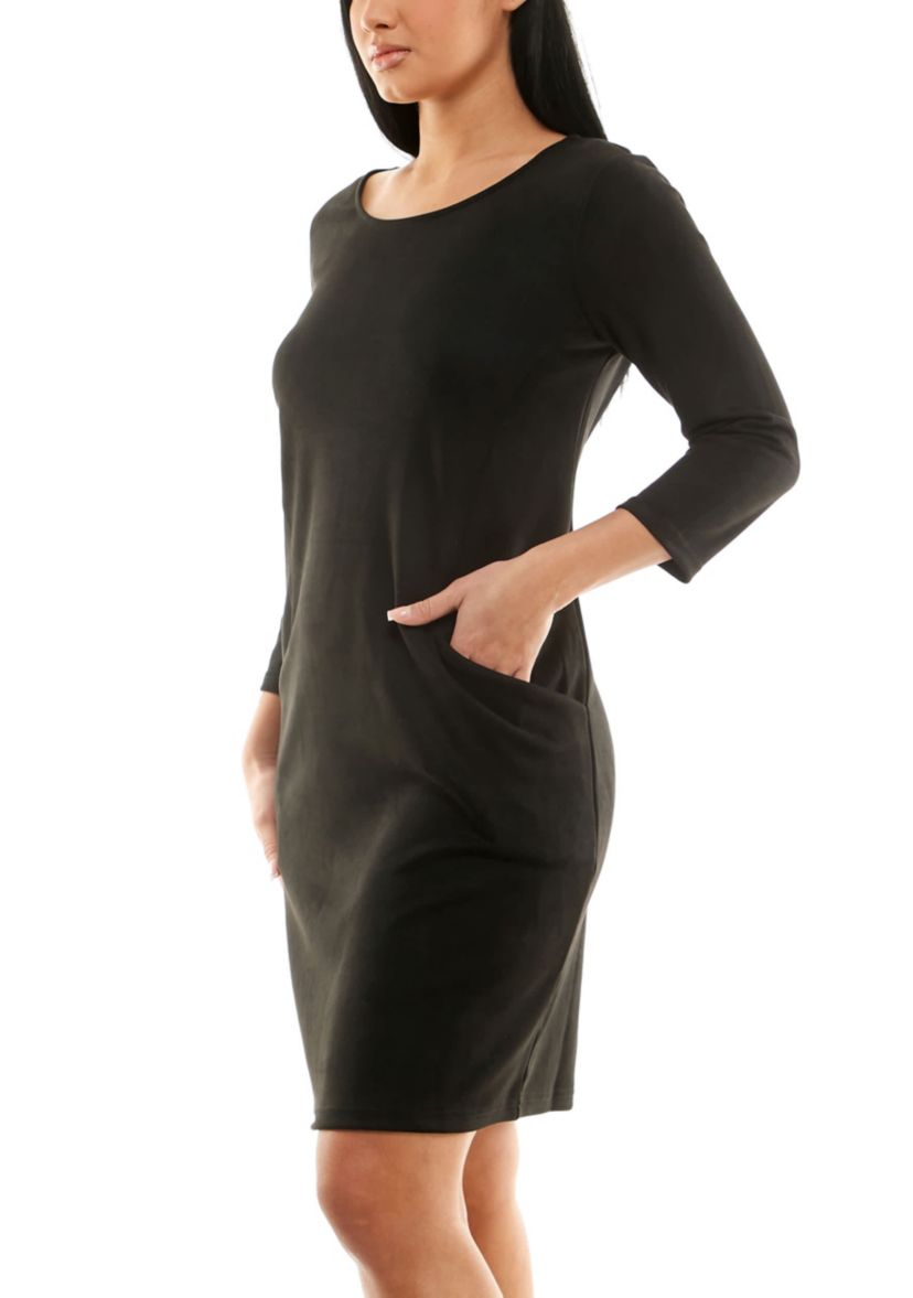 Suede Sheath Dress
