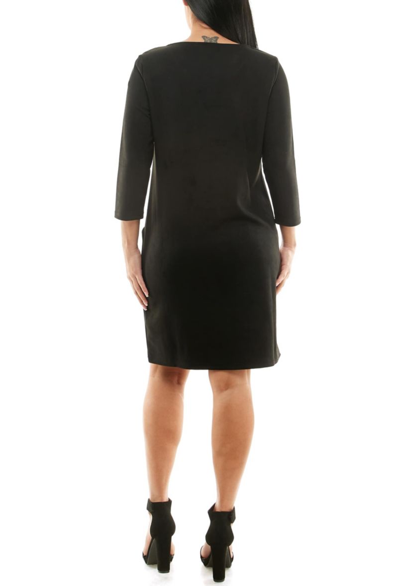 Suede Sheath Dress