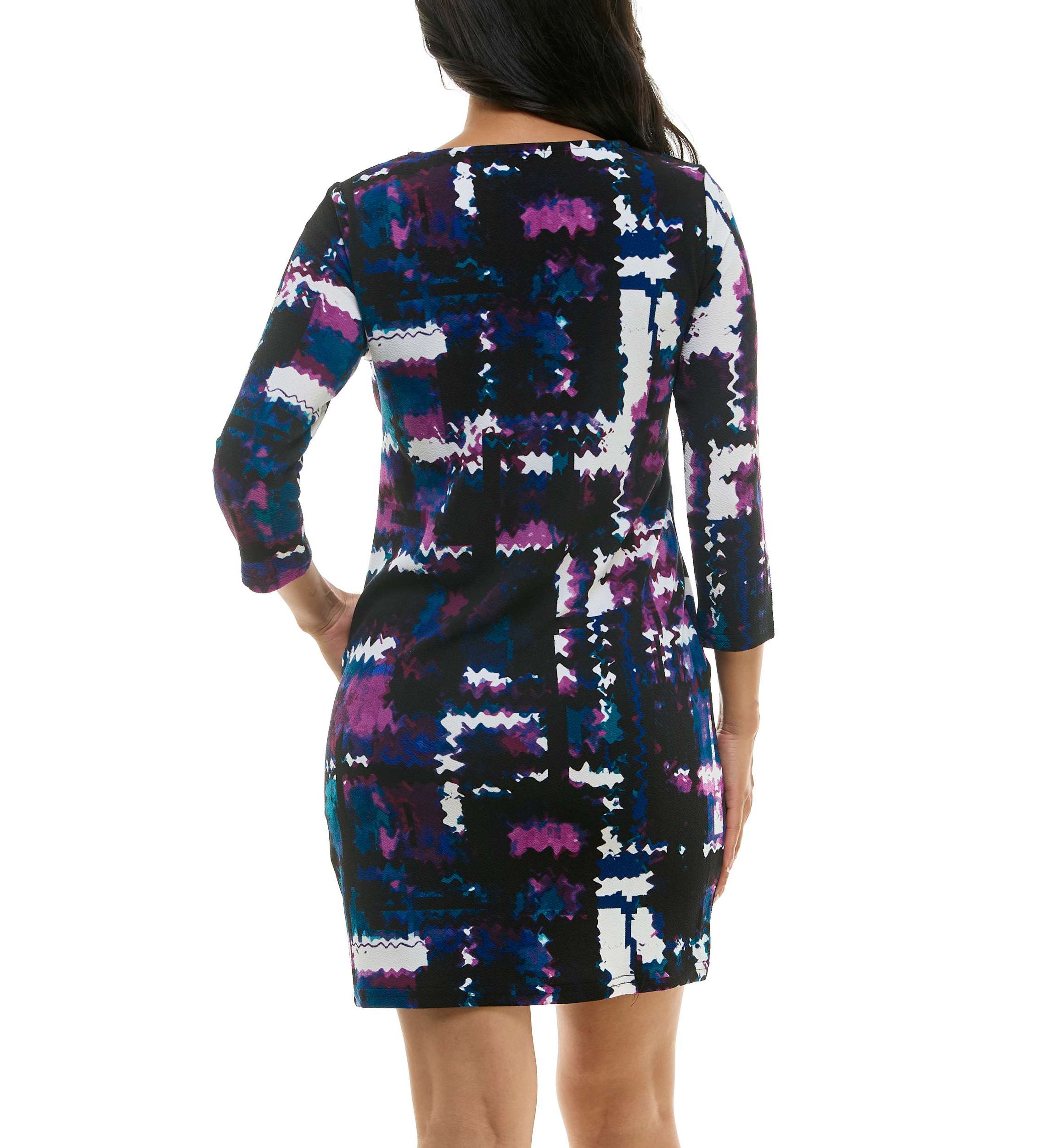 Printed Shift Dress With Pockets