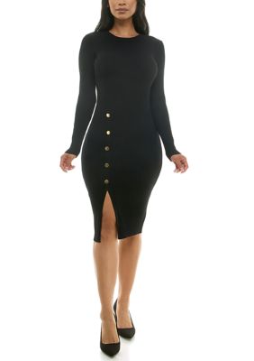 Nina Leonard Women's Midi Knit Dress