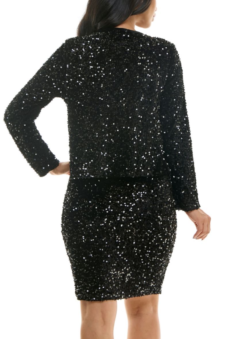 2PC Sequin and Bolero Set