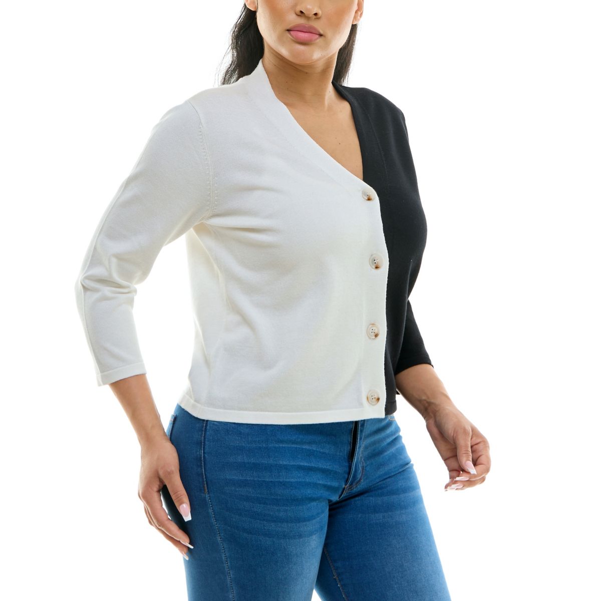 3/4 Sleeve Colorblock