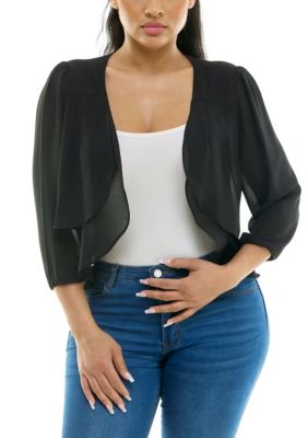 Nina Leonard Women's Chiffon Bolero