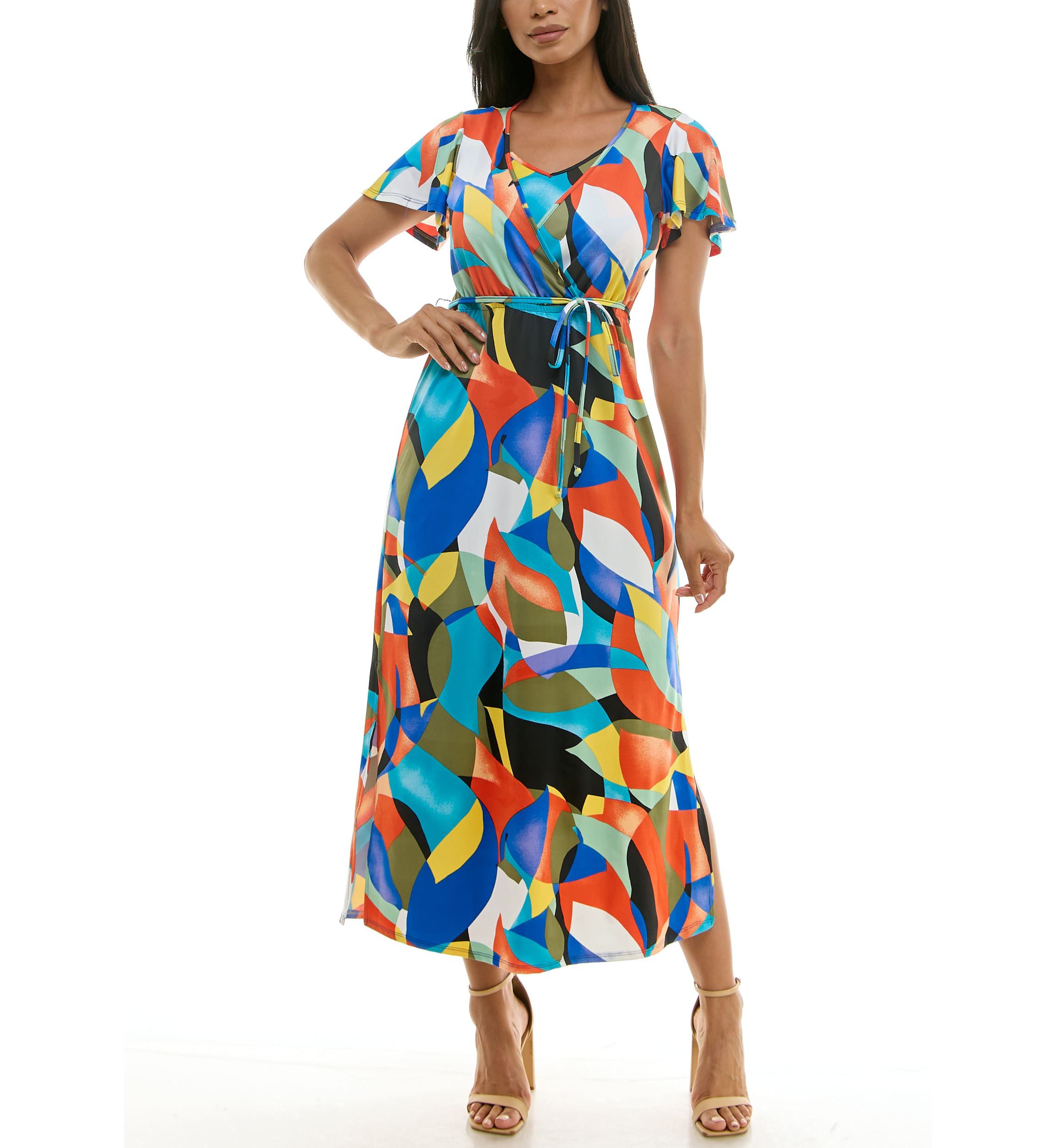 Flutter sleeve maxi dress