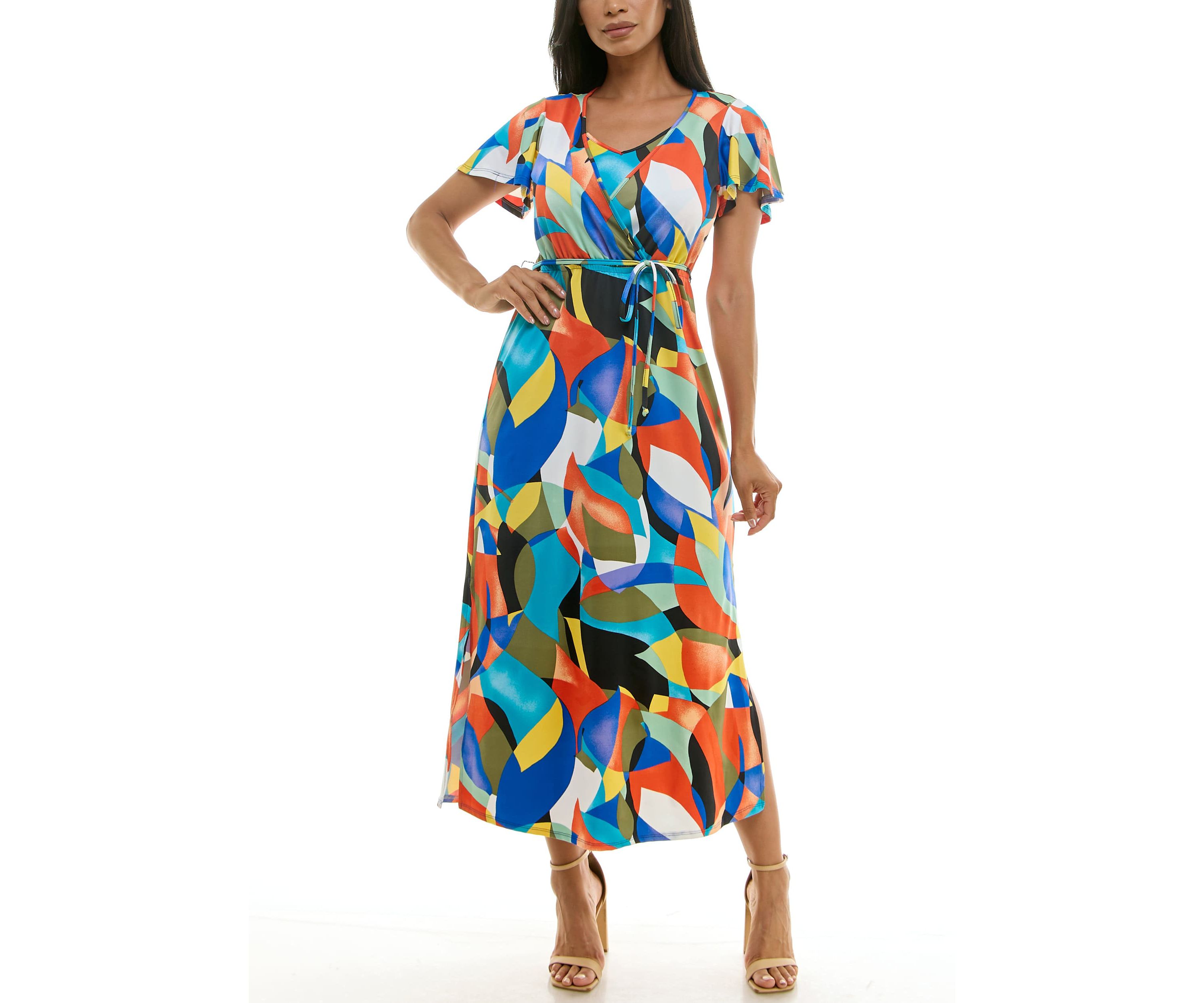 Flutter sleeve maxi dress