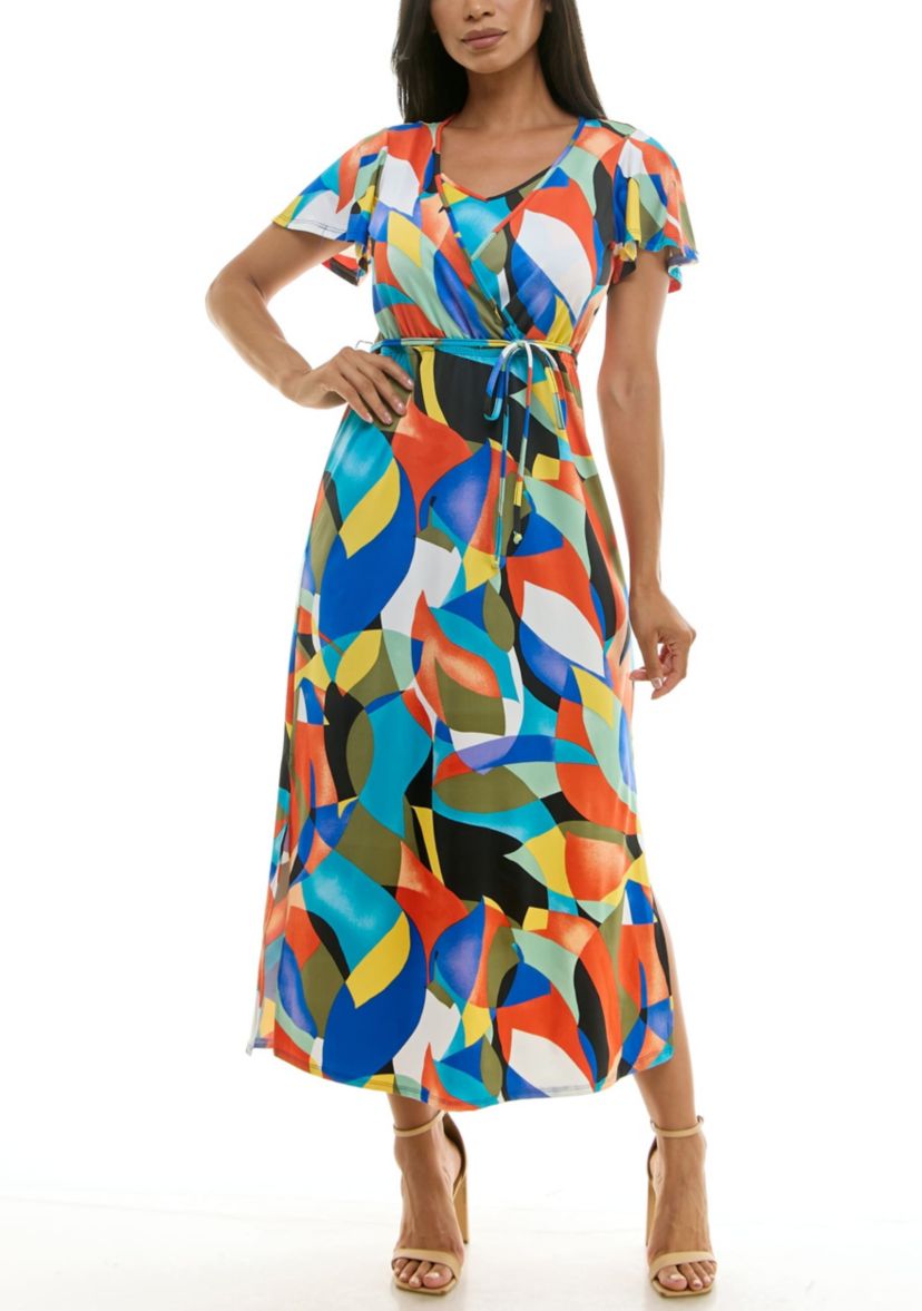 Flutter sleeve maxi dress