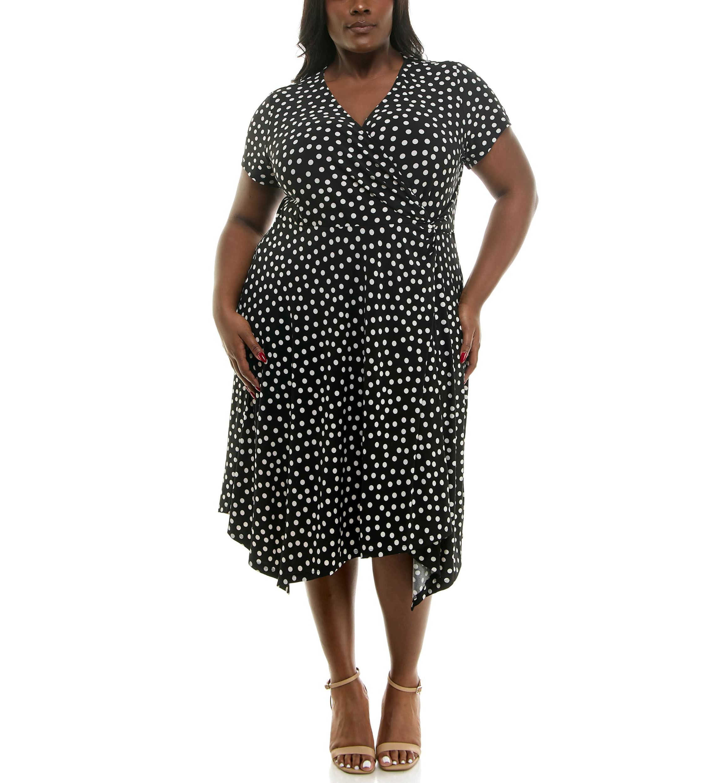 Surplice uneven hem dress