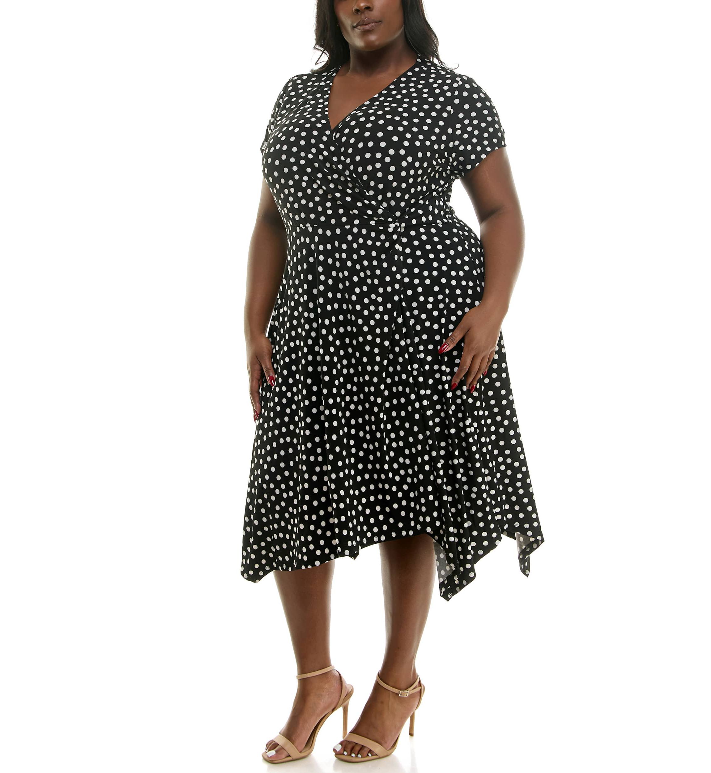Surplice uneven hem dress