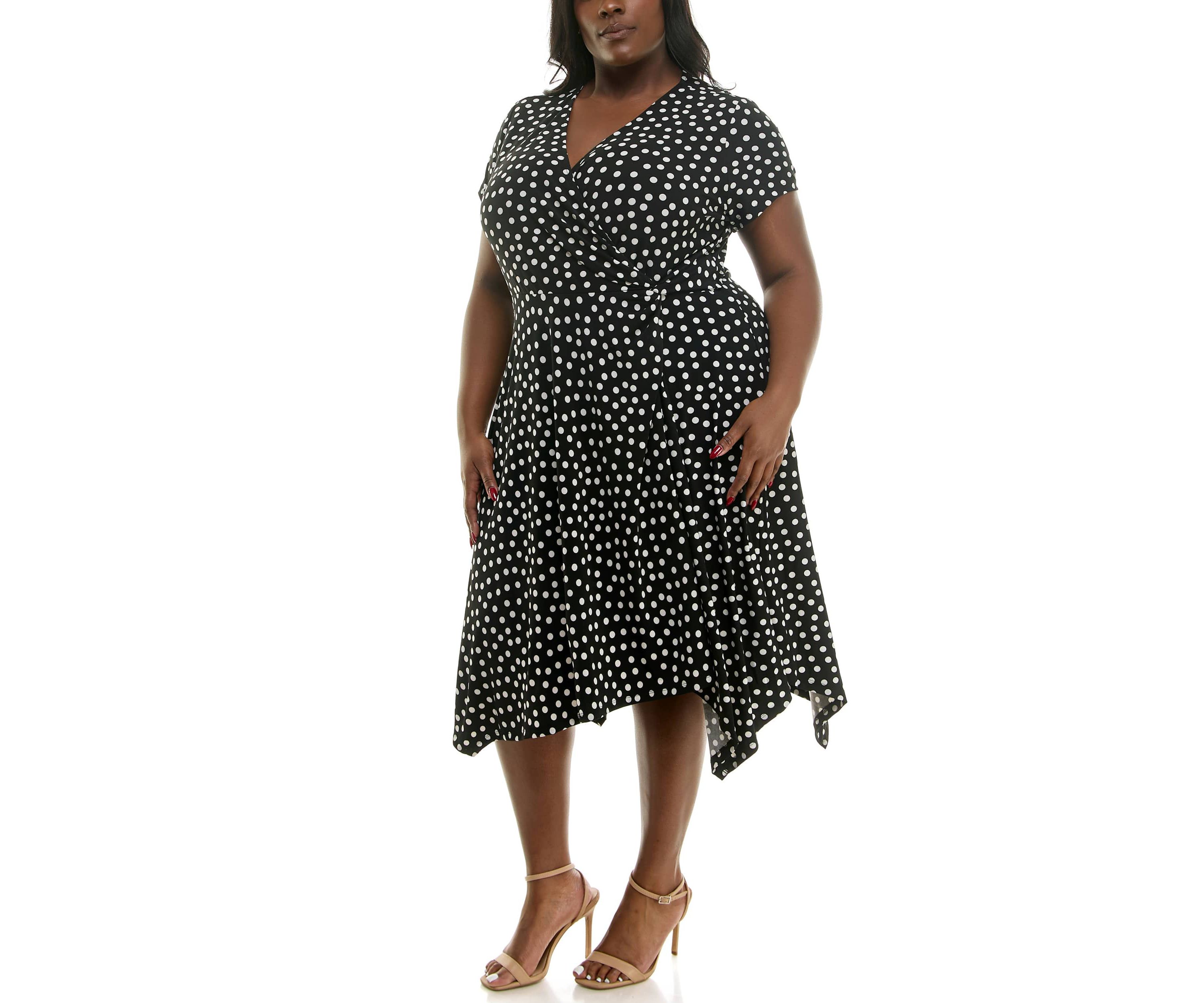 Surplice uneven hem dress