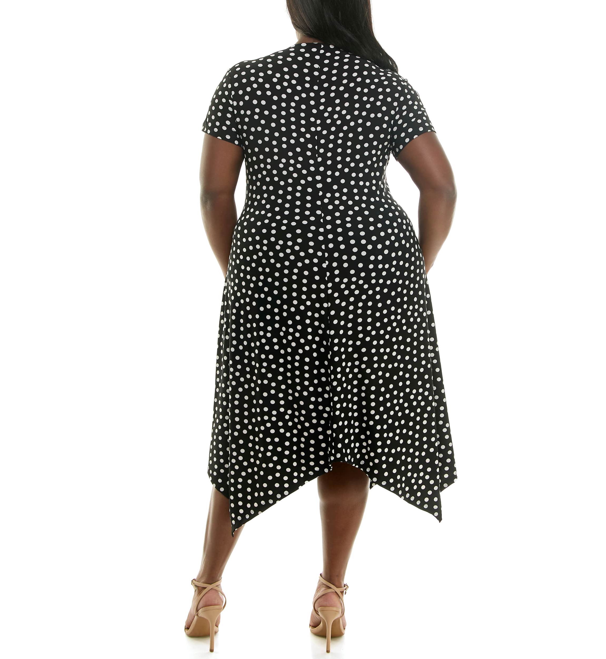 Surplice uneven hem dress