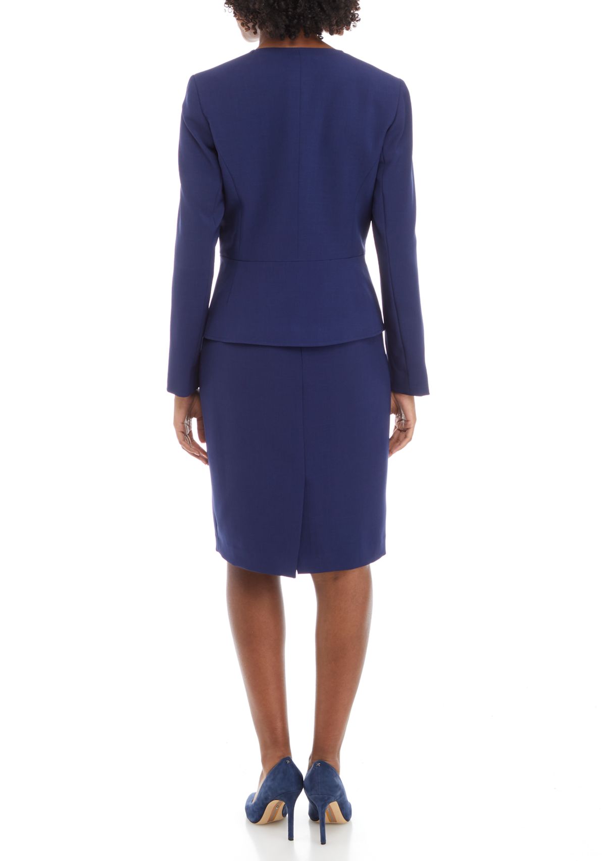 CREPE SEAMED CARDIGAN JKT & SHEATH DRESS