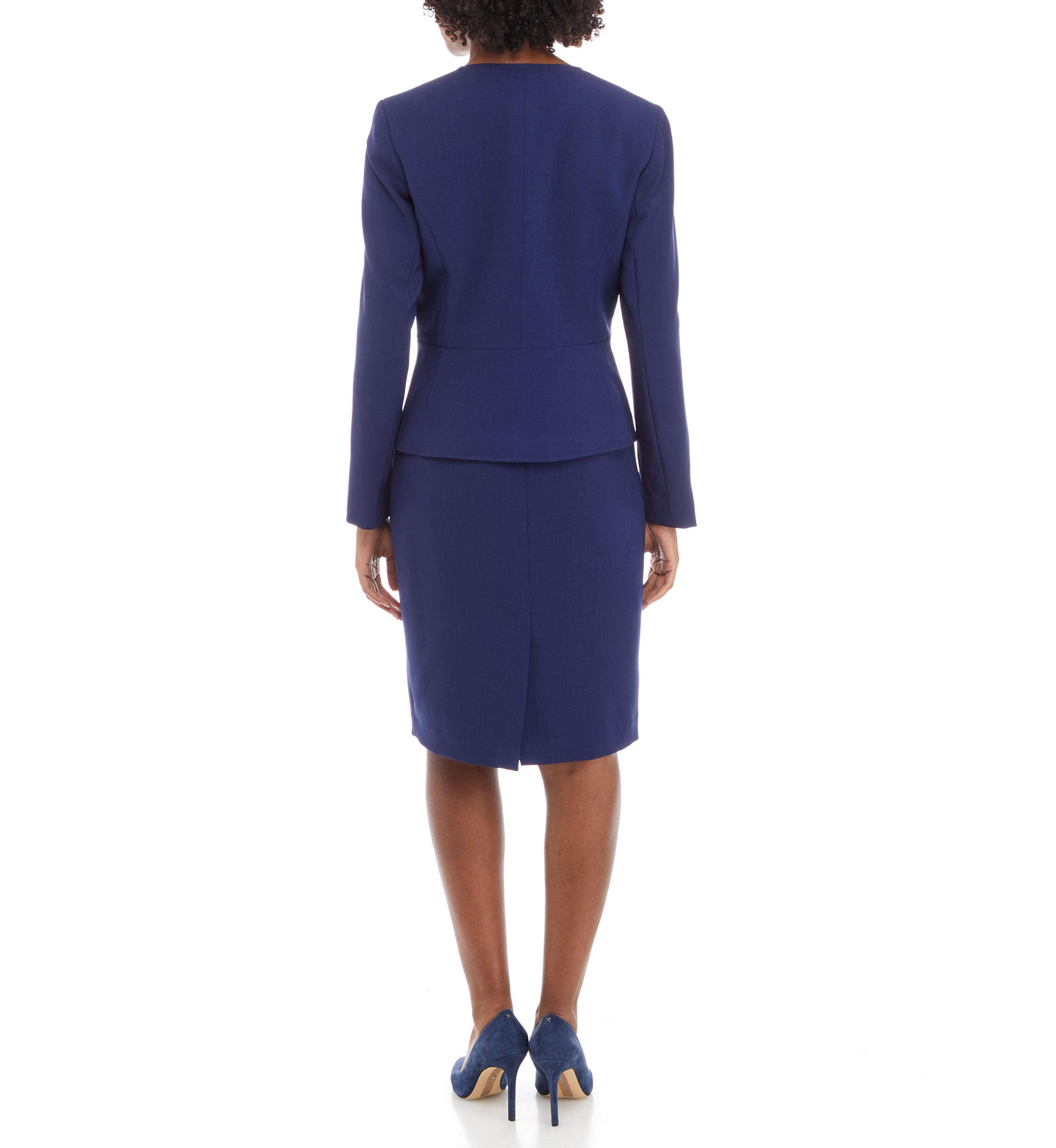 CREPE SEAMED CARDIGAN JKT & SHEATH DRESS