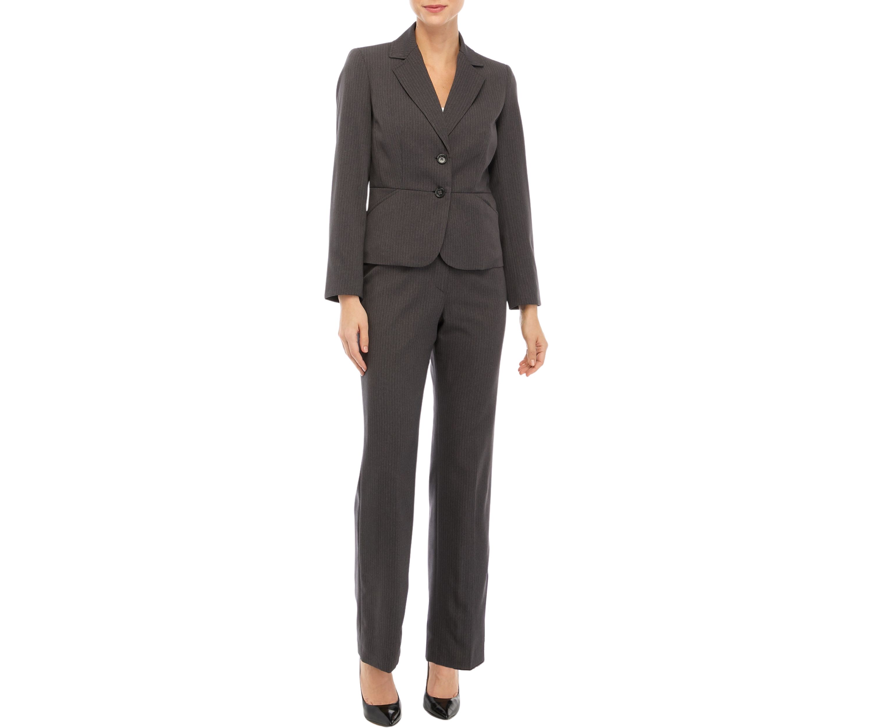 TONAL PINSTRIPE TWO BUTTON JACKET AND KATE PANT