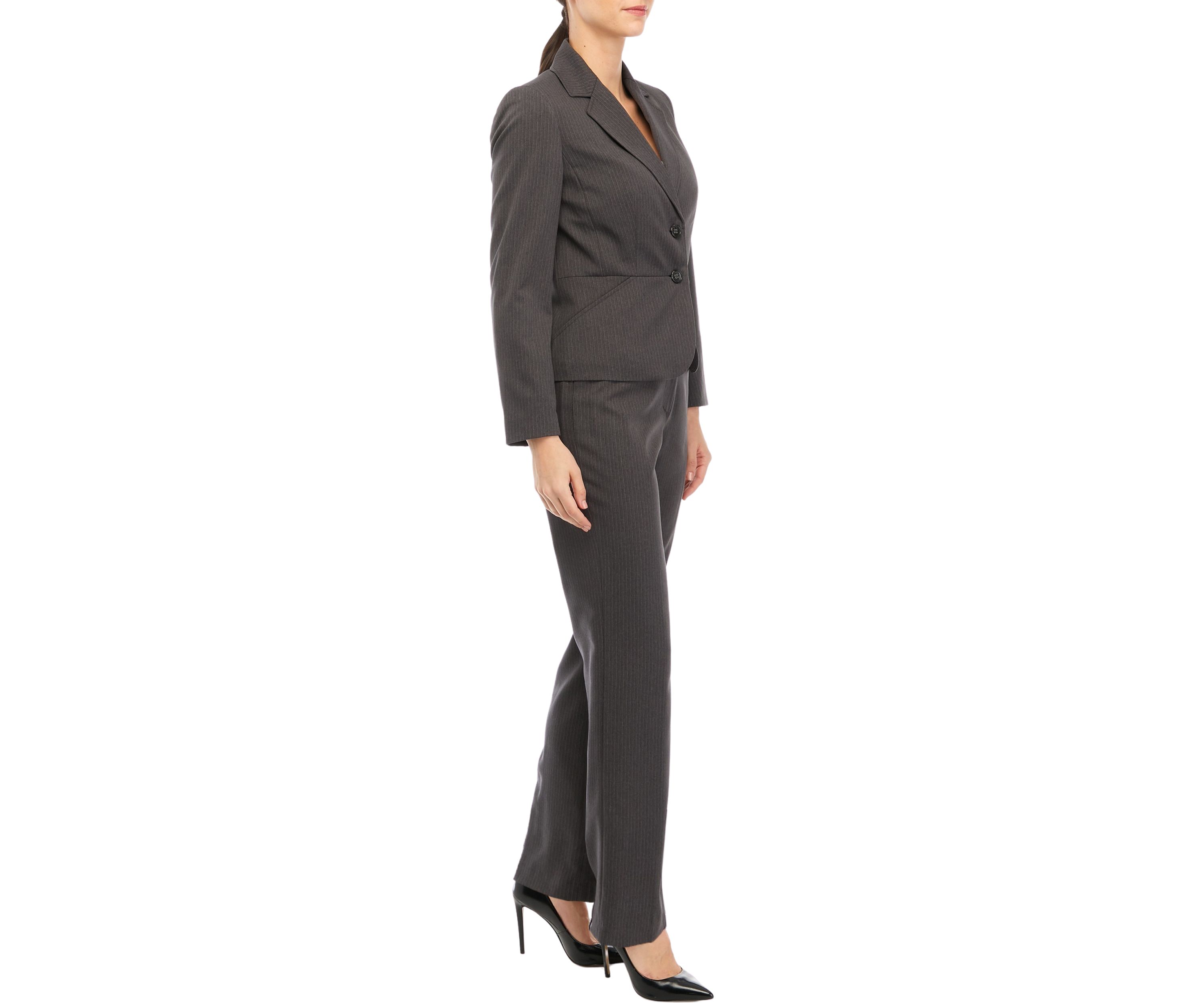 TONAL PINSTRIPE TWO BUTTON JACKET AND KATE PANT