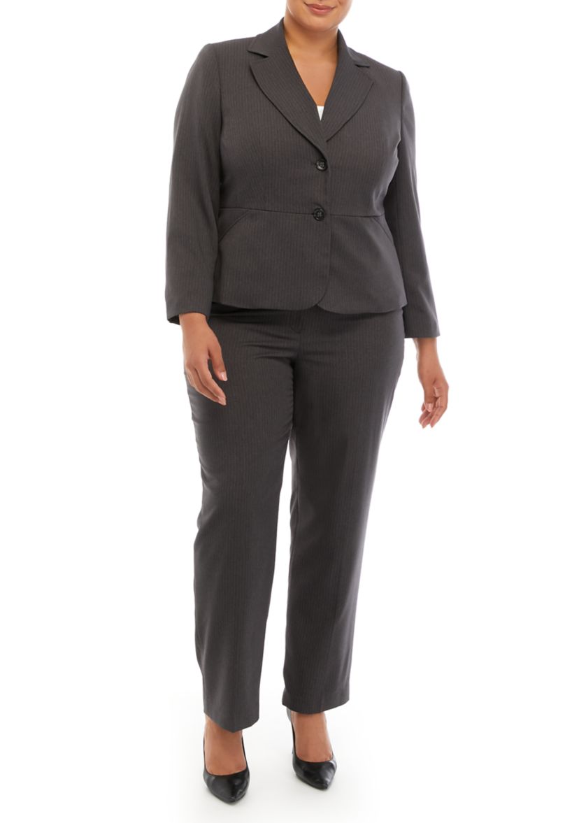 TONAL PINSTRIPE TWO BUTTON JACKET AND KATE PANT