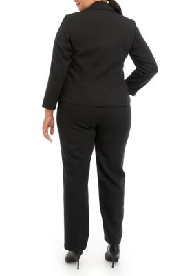 Jessica London Women's Plus Size Faux Wrap Pantsuit - 14 W, Black