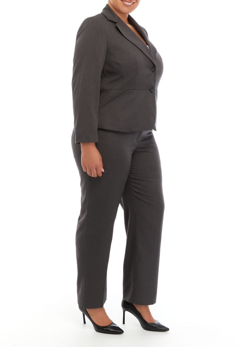 TONAL PINSTRIPE TWO BUTTON JACKET AND KATE PANT