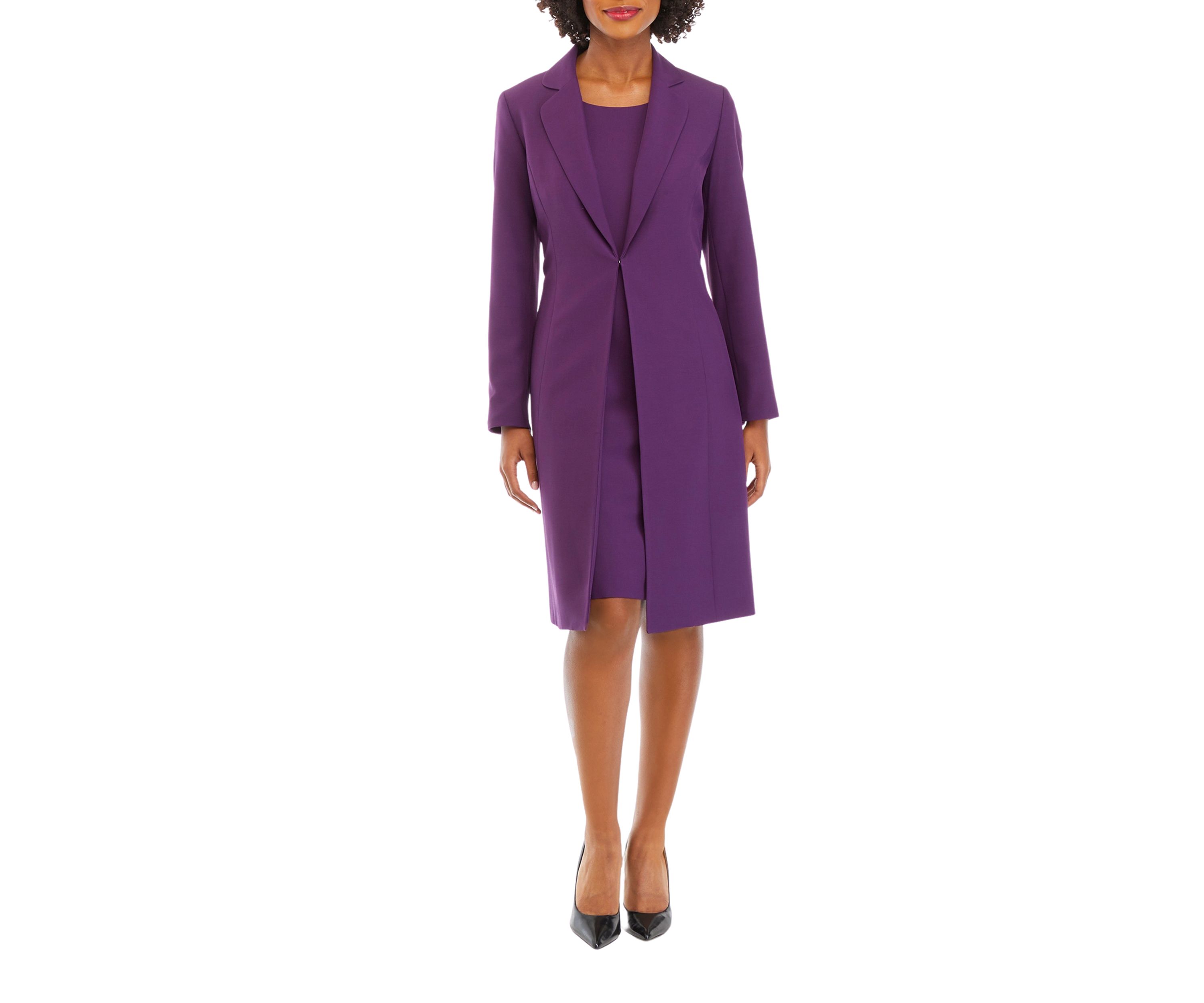 CREPE LONG COAT & SHEATH DRESS