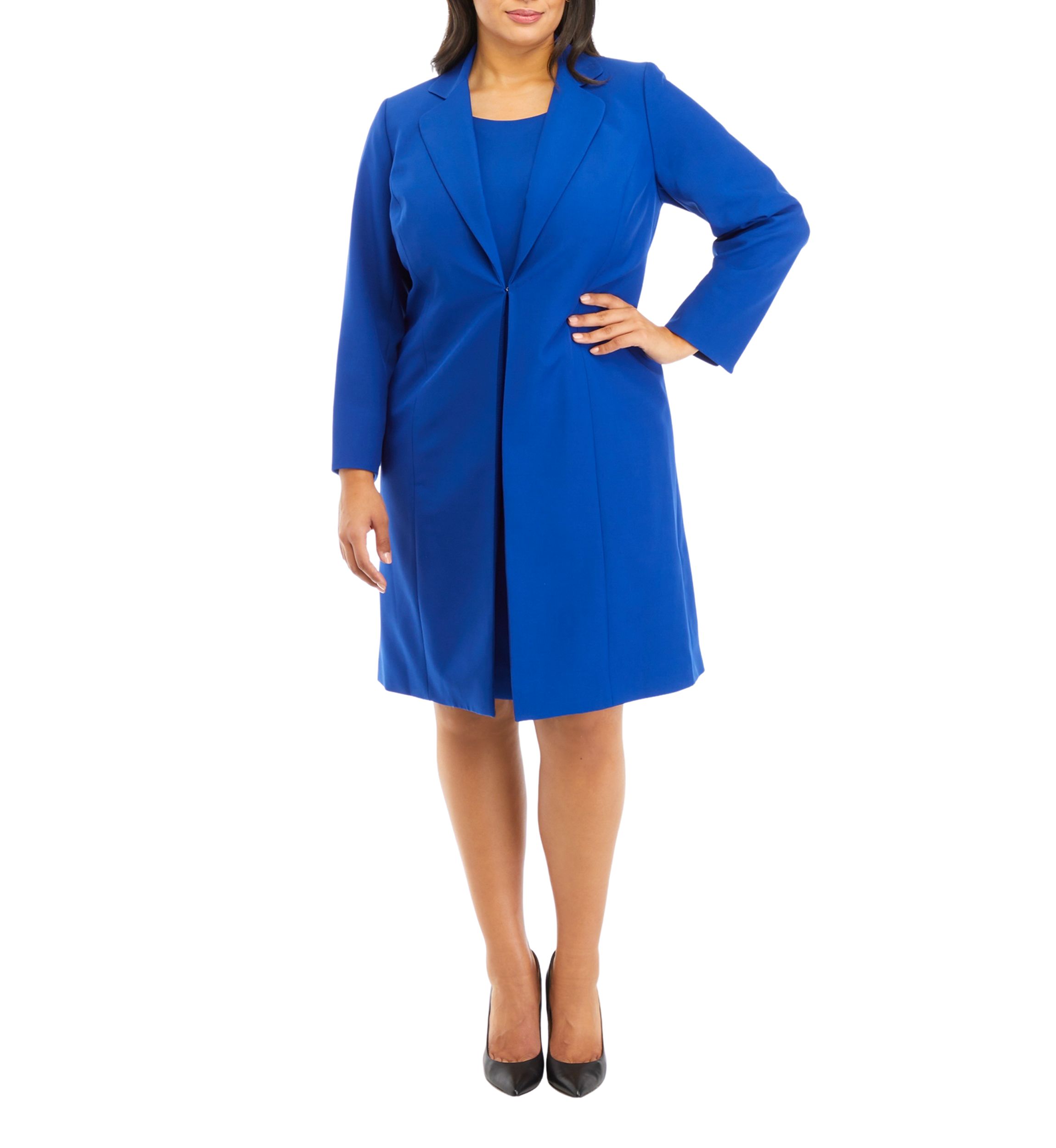 CREPE LONG COAT & SHEATH DRESS