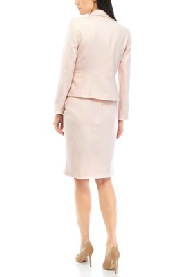  Le Suit Women's Petite Jacket/Skirt Suit, Chambray, 12P :  Clothing, Shoes & Jewelry