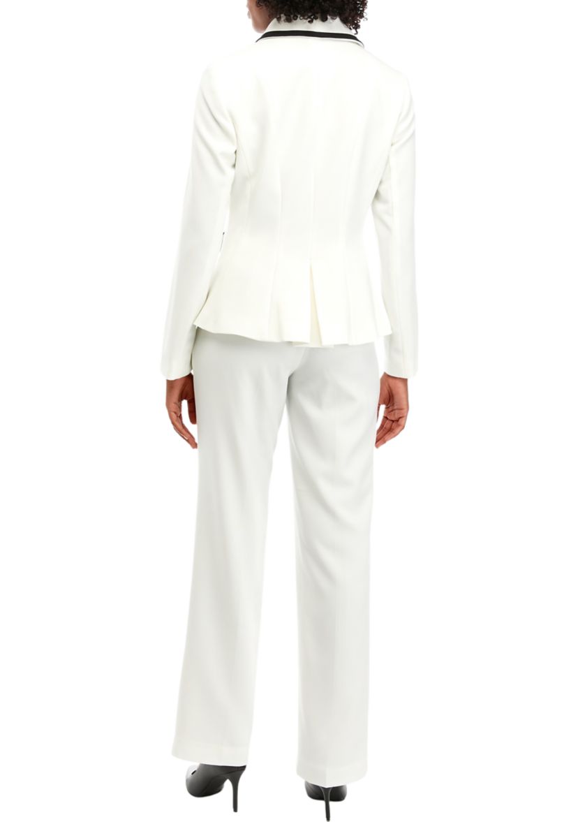 CREPE FRAMED BUTTON UP JACKET AND TROUSER PANT
