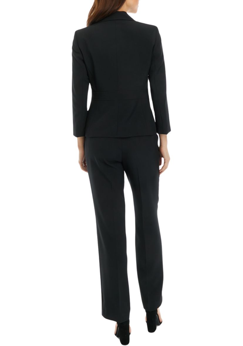 CREPE 2 BTTN & EXTENDED TAB TROUSER